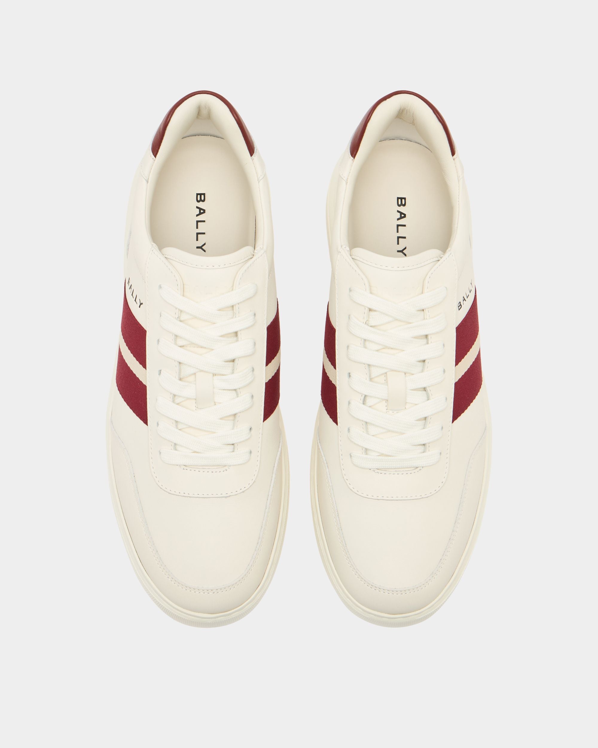 Bally Global - Bally Lift スニーカー ホワイト＆レッドレザー - ホワイト