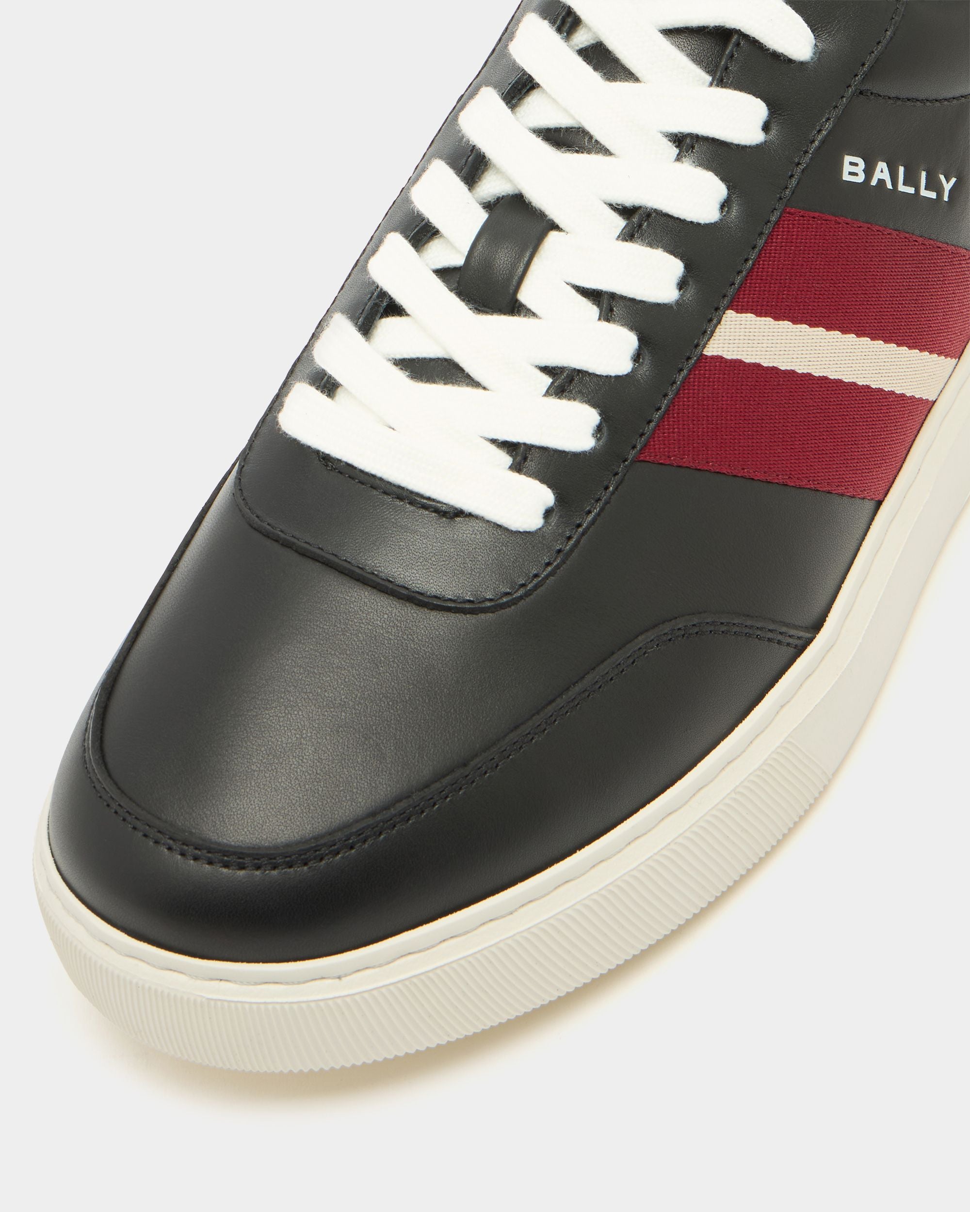 Bally Global - Bally Lift Sneaker in Black and Red Leather - Black