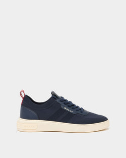 Bally Lift Sneaker in Navy Blue Fabric