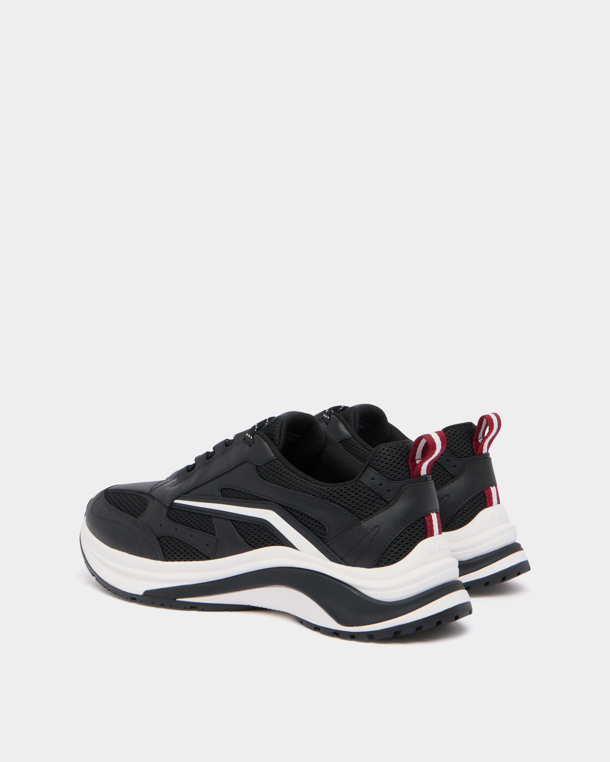 Bally Global - Woge スニーカー ブラック＆ホワイト レザー＆ファブリック - ブラック