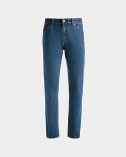 Denim Pants In Blue Cotton