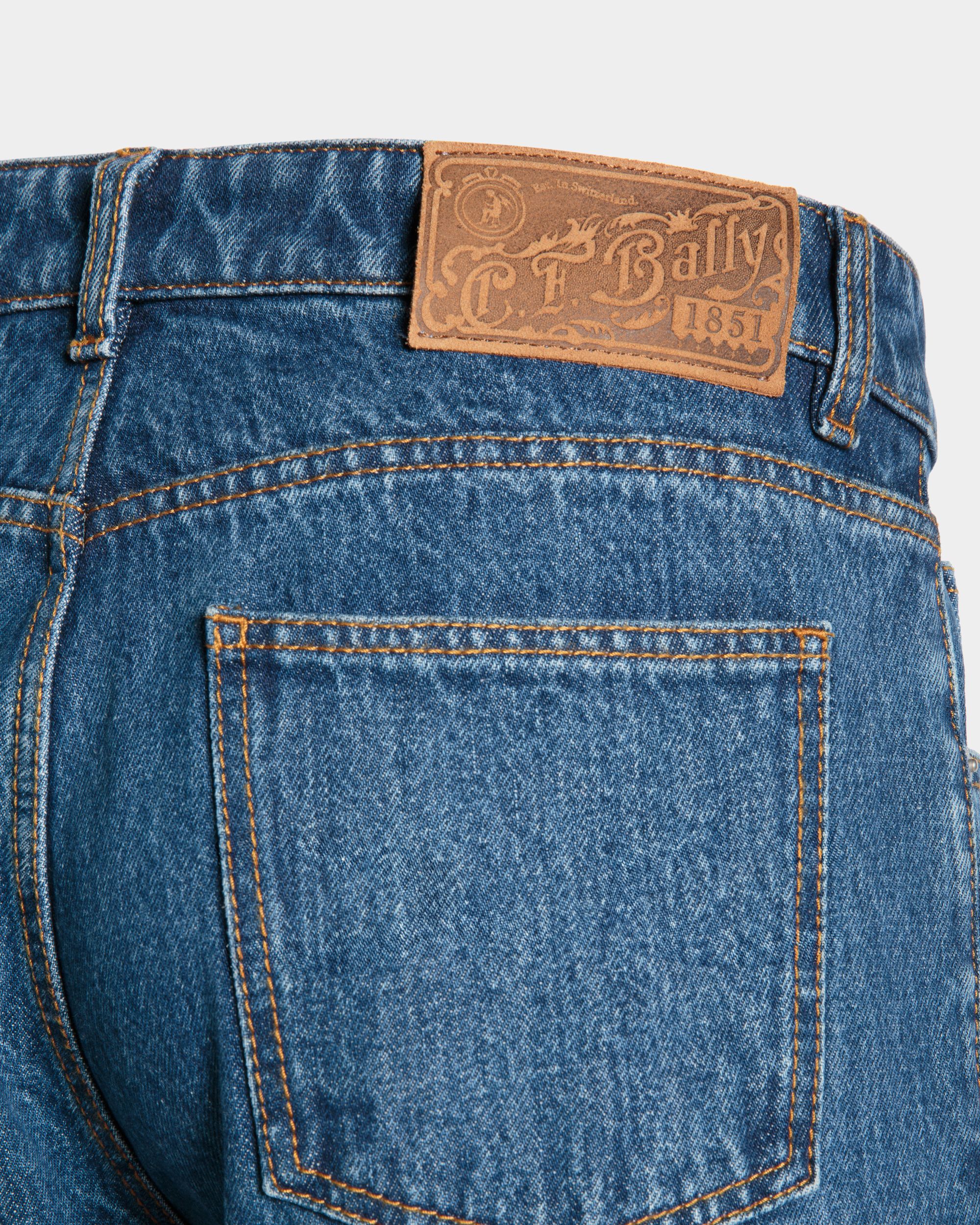 Bally Global - Denim Pants In Blue Cotton - Blue