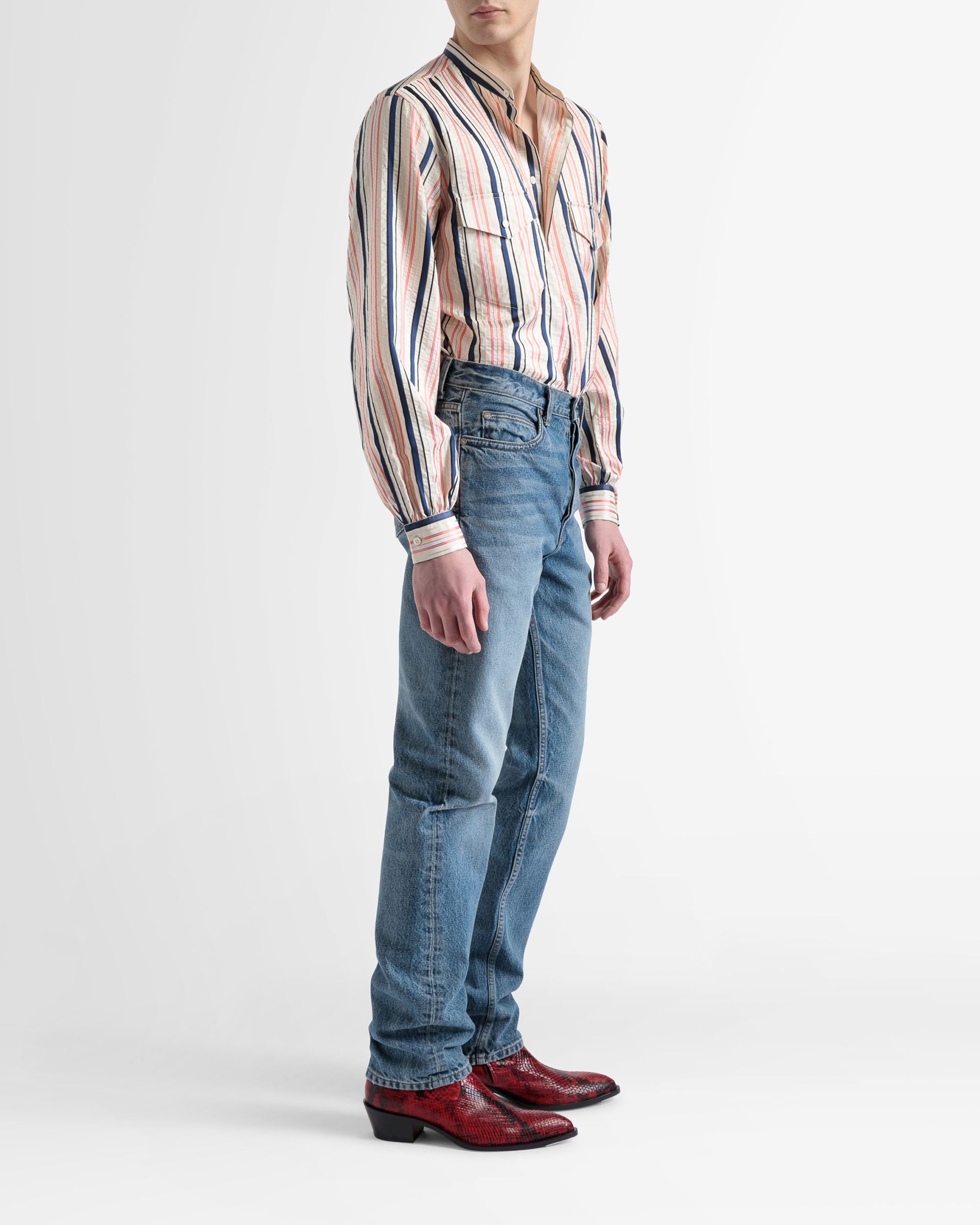 Bally Global - Flared Pants In Blue Denim - Blue