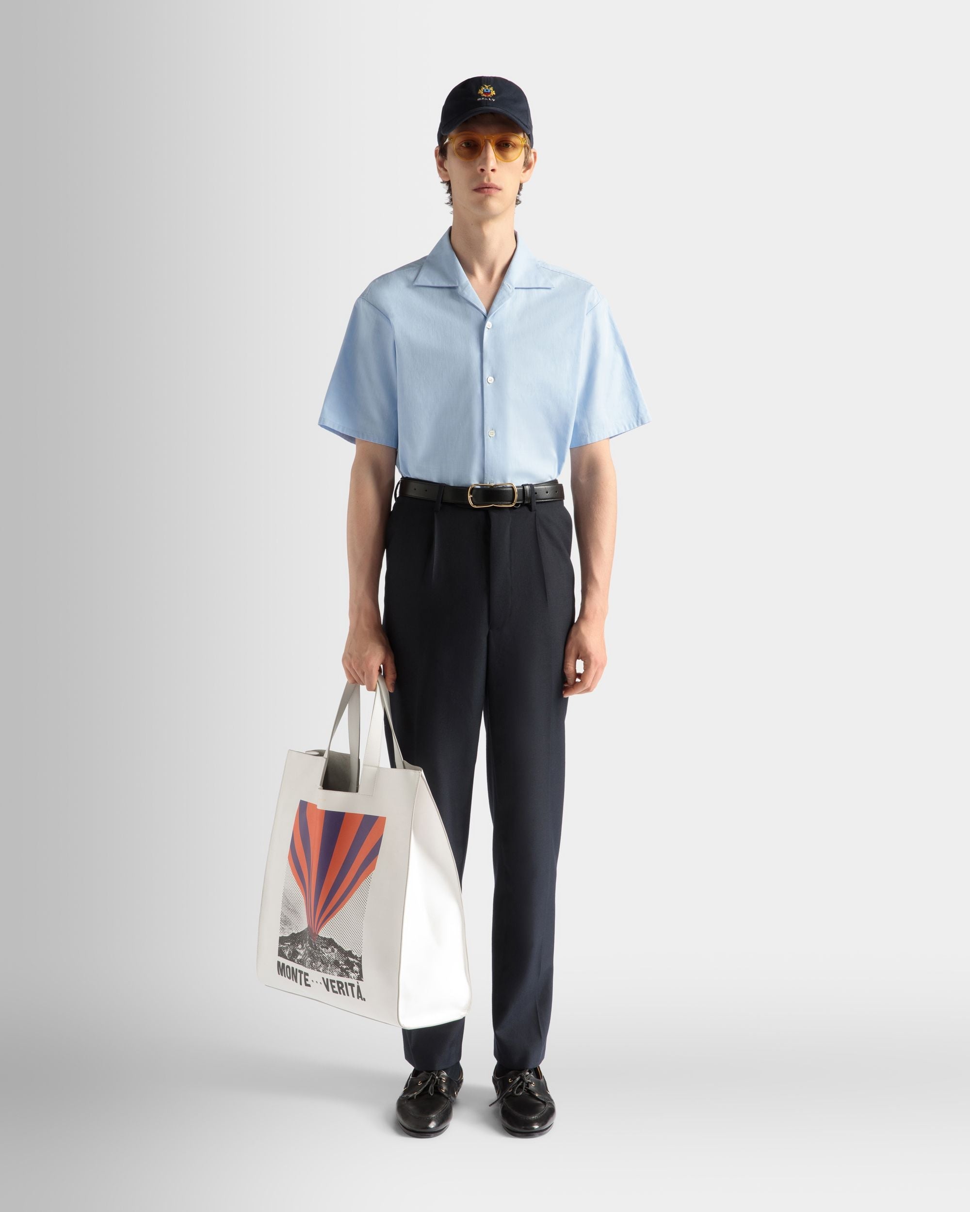 Bally Global - パンツ Navy Blue ウールブレンド - ブルー