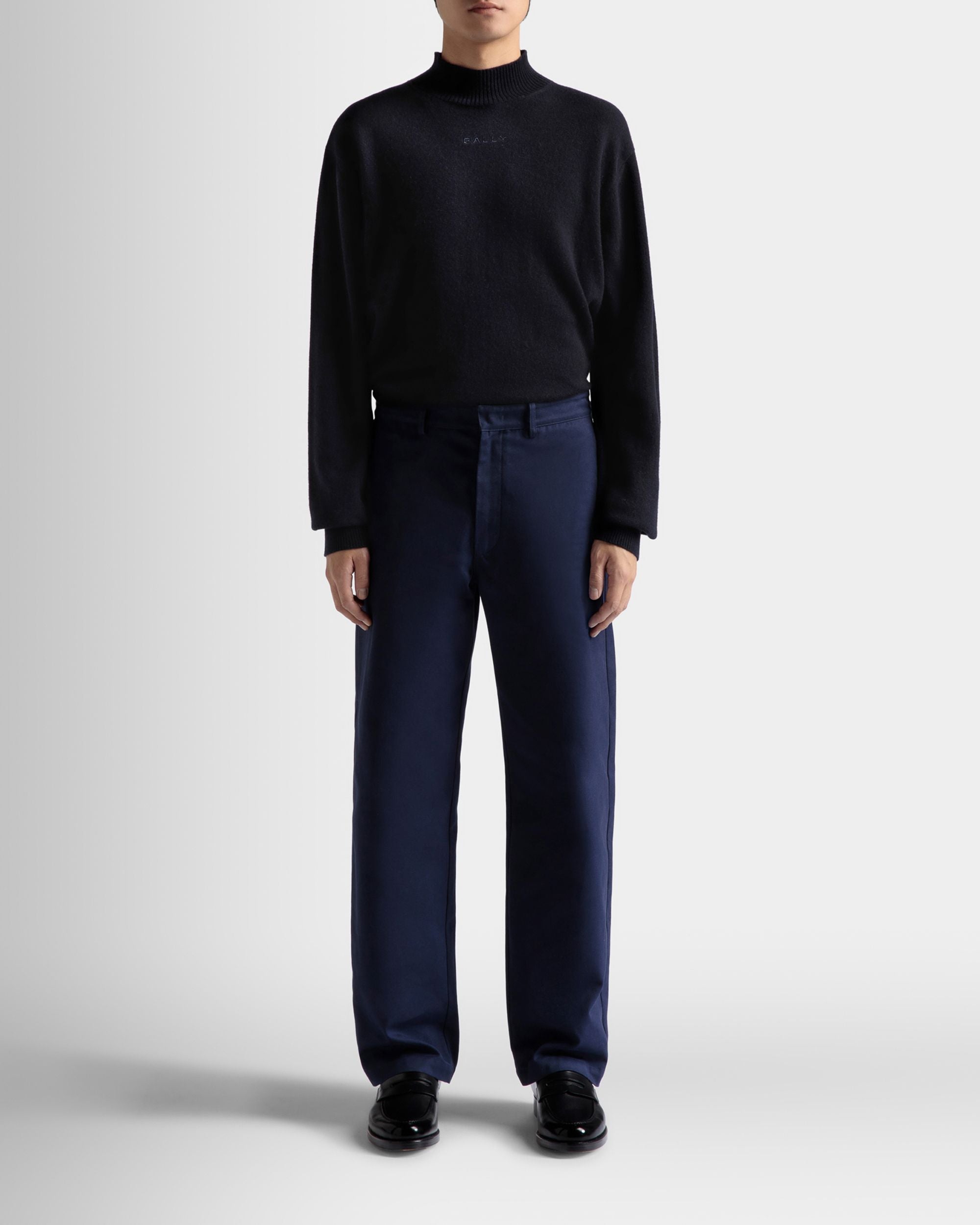 Bally Global - パンツ ダークブルー コットン - ブルー