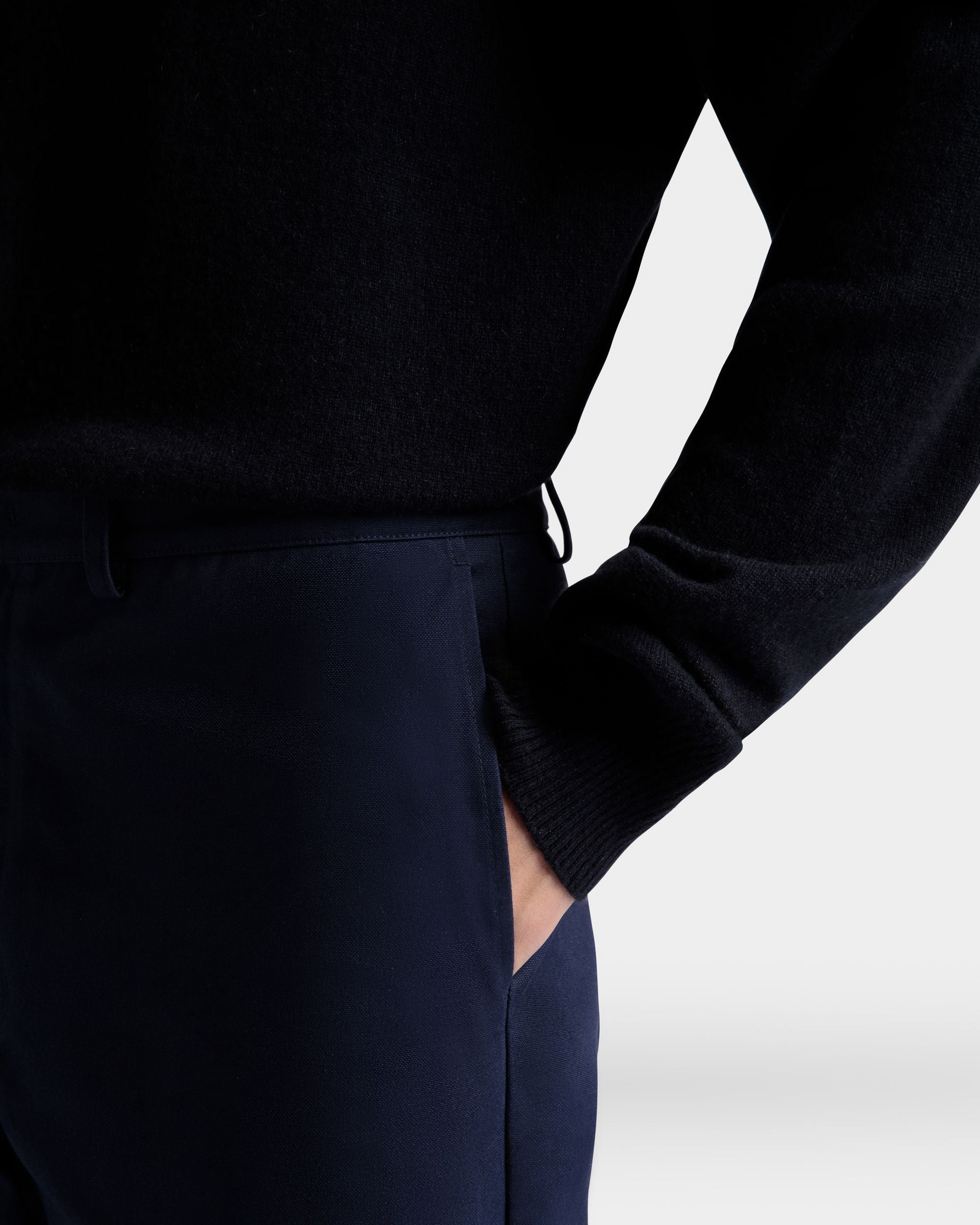 Bally Global - パンツ ダークブルー コットン - ブルー