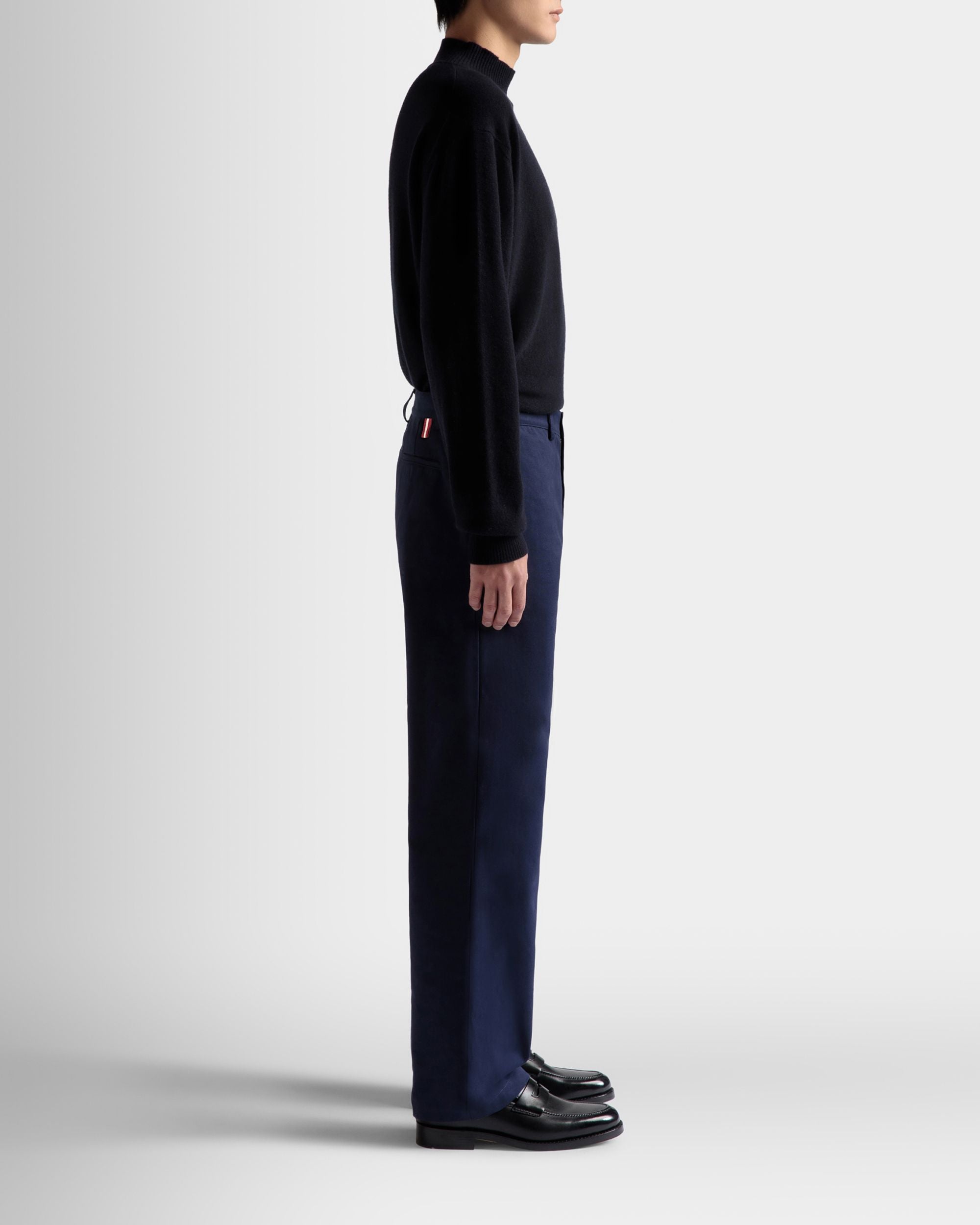 Bally Global - パンツ ダークブルー コットン - ブルー