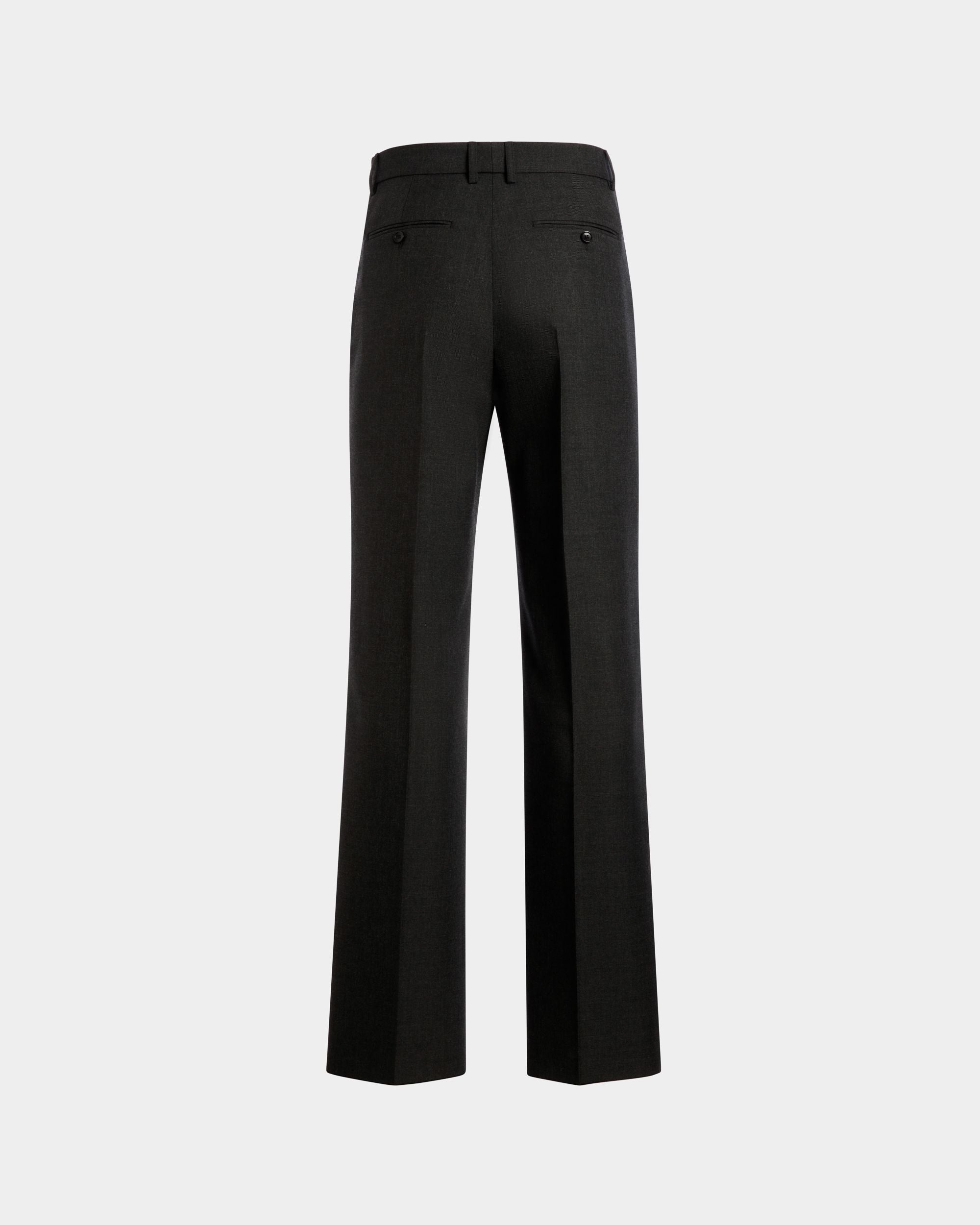 Bally Global - Pants in a Melange Grey Wool Blend - Grey