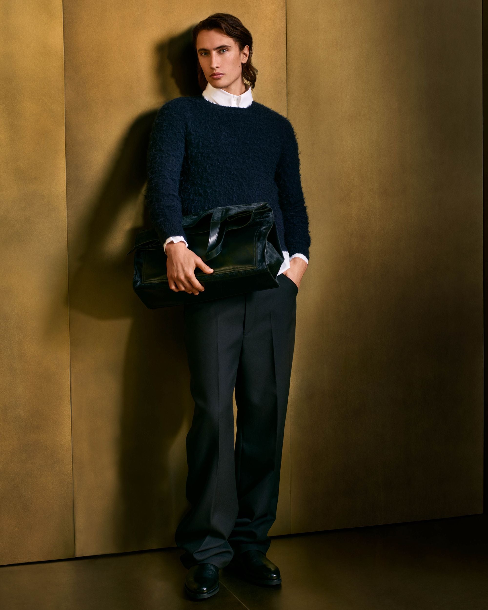 Bally Global - Pants in a Melange Grey Wool Blend - Grey