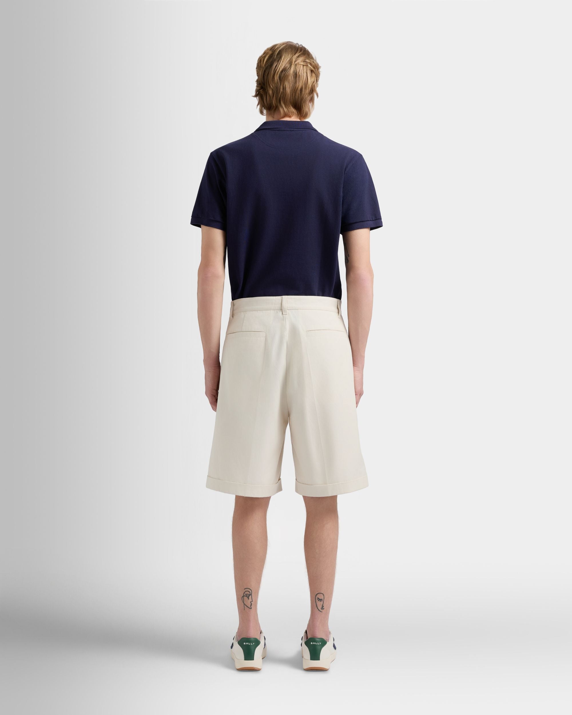 Bally Global - テニスコレクション ショーツ アイボリーコットン - ホワイト