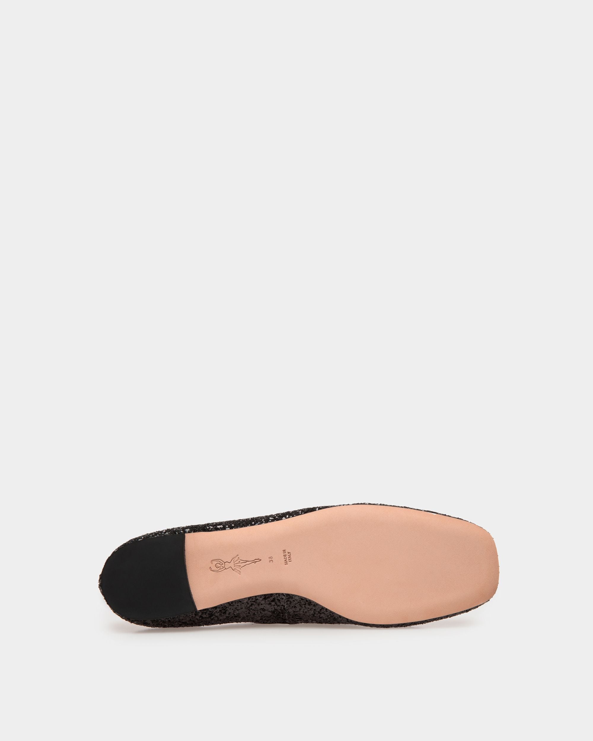 Bally Global - Ballyrina Flat In Black Glitter - Black