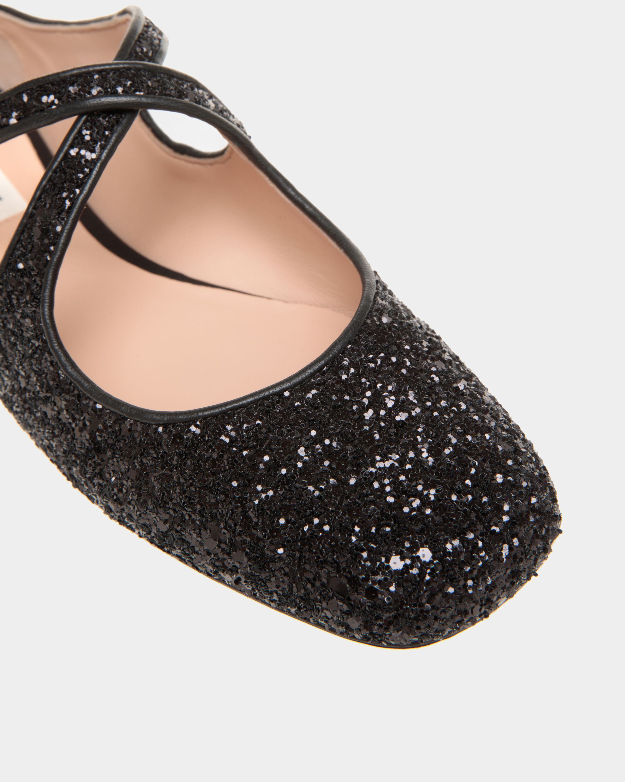 Bally Global - Ballyrina Flat In Black Glitter - Black