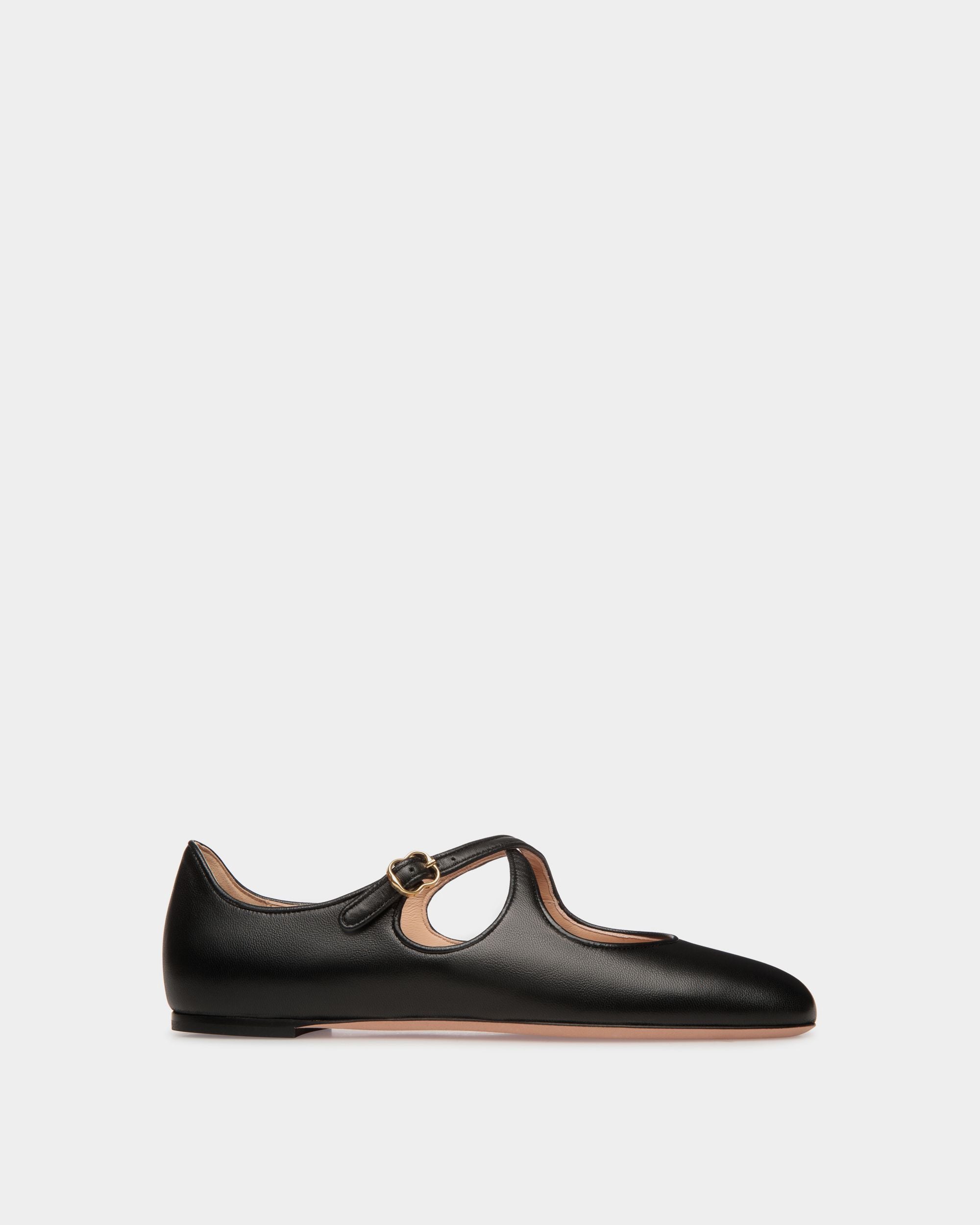 Bally Global - Ballyrina Flat in Black Nappa Leather - Black