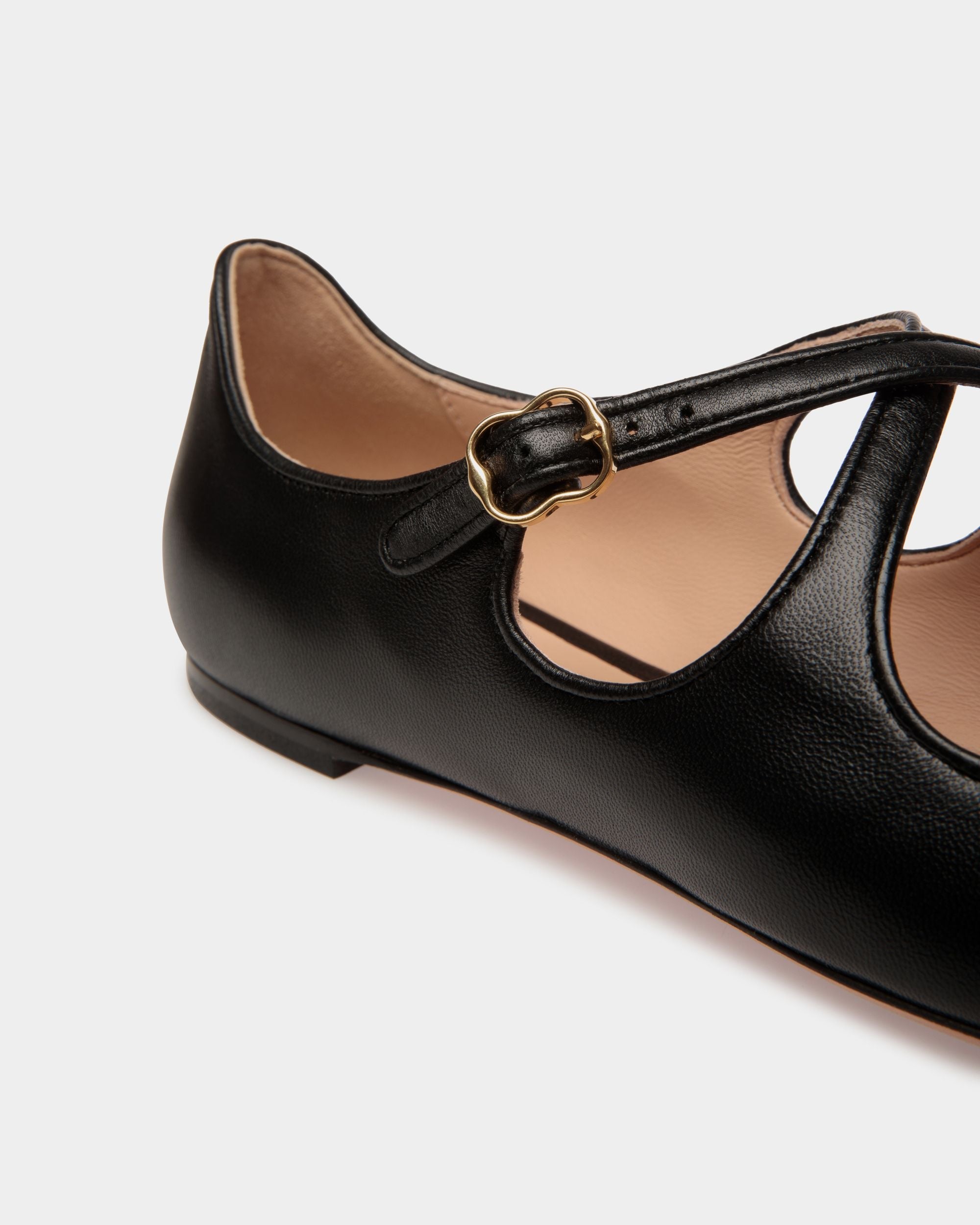 Bally Global - Ballyrina Flat in Black Nappa Leather - Black