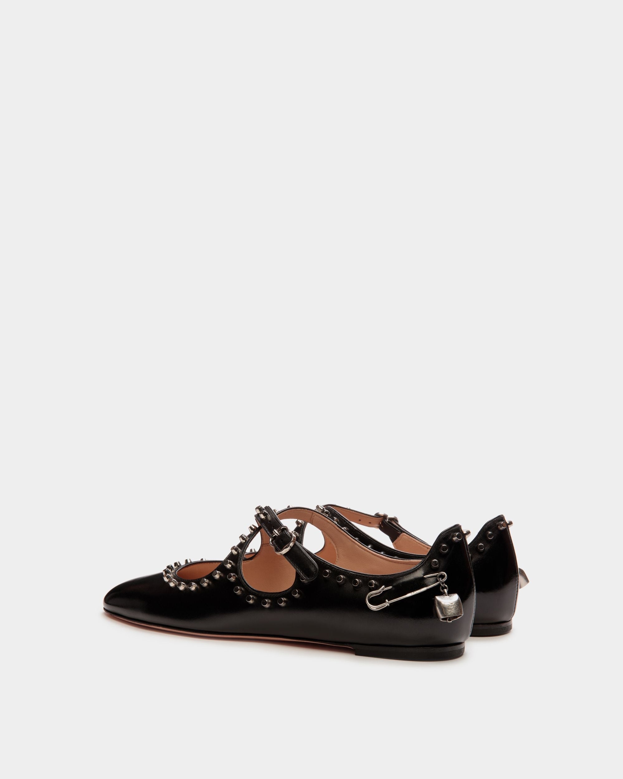 Bally Global - Ballyrina Flat in Black Leather - Black