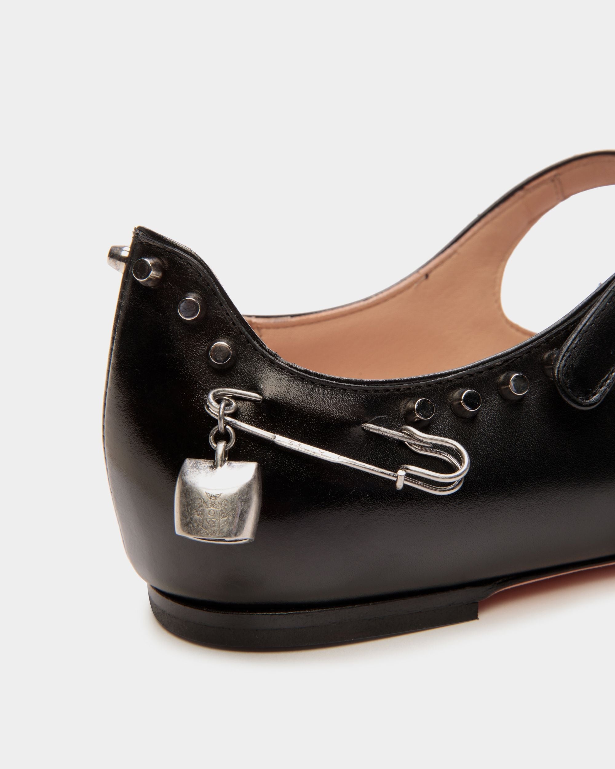 Bally Global - Ballyrina Flat in Black Leather - Black