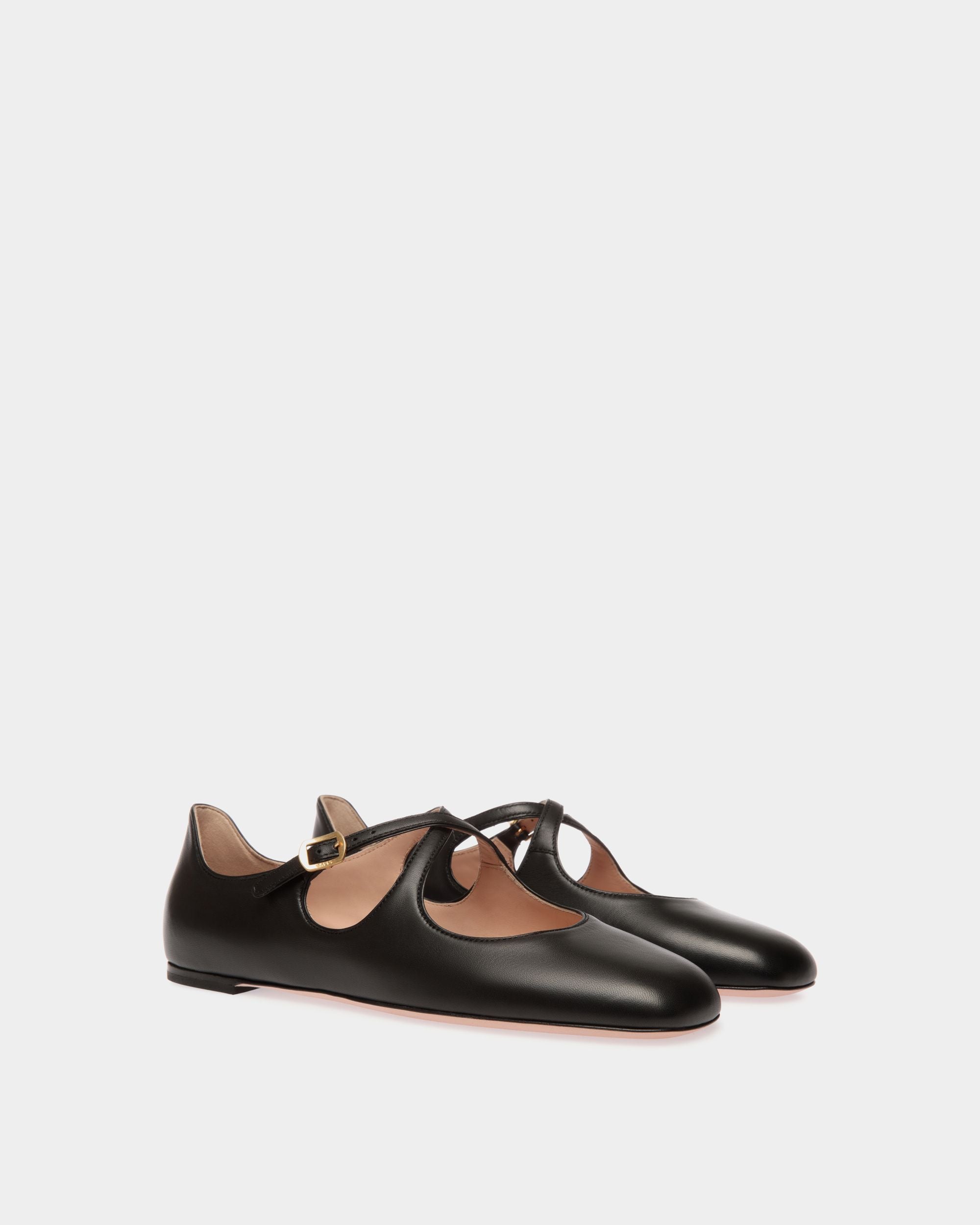 Bally Global - Ballyrina フラットシューズ ブラック レザー - ブラック