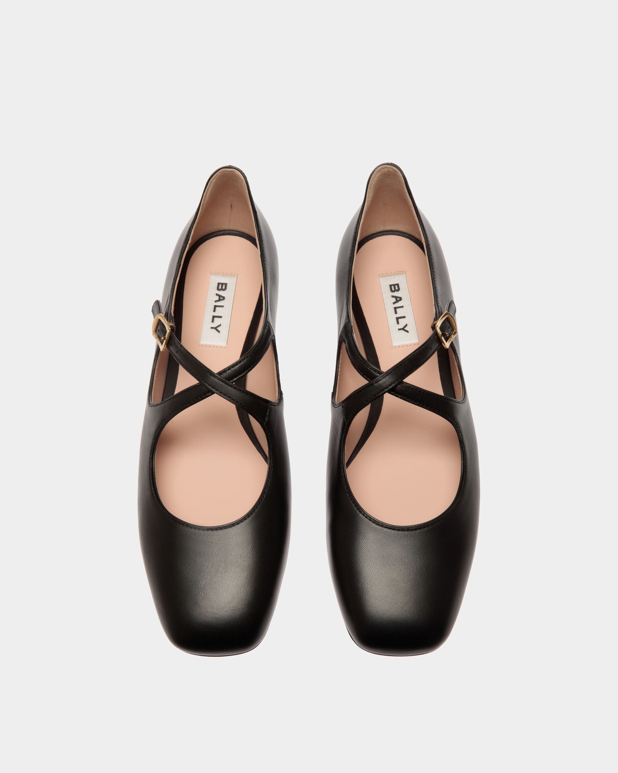Bally Global - Ballyrina フラットシューズ ブラック レザー - ブラック
