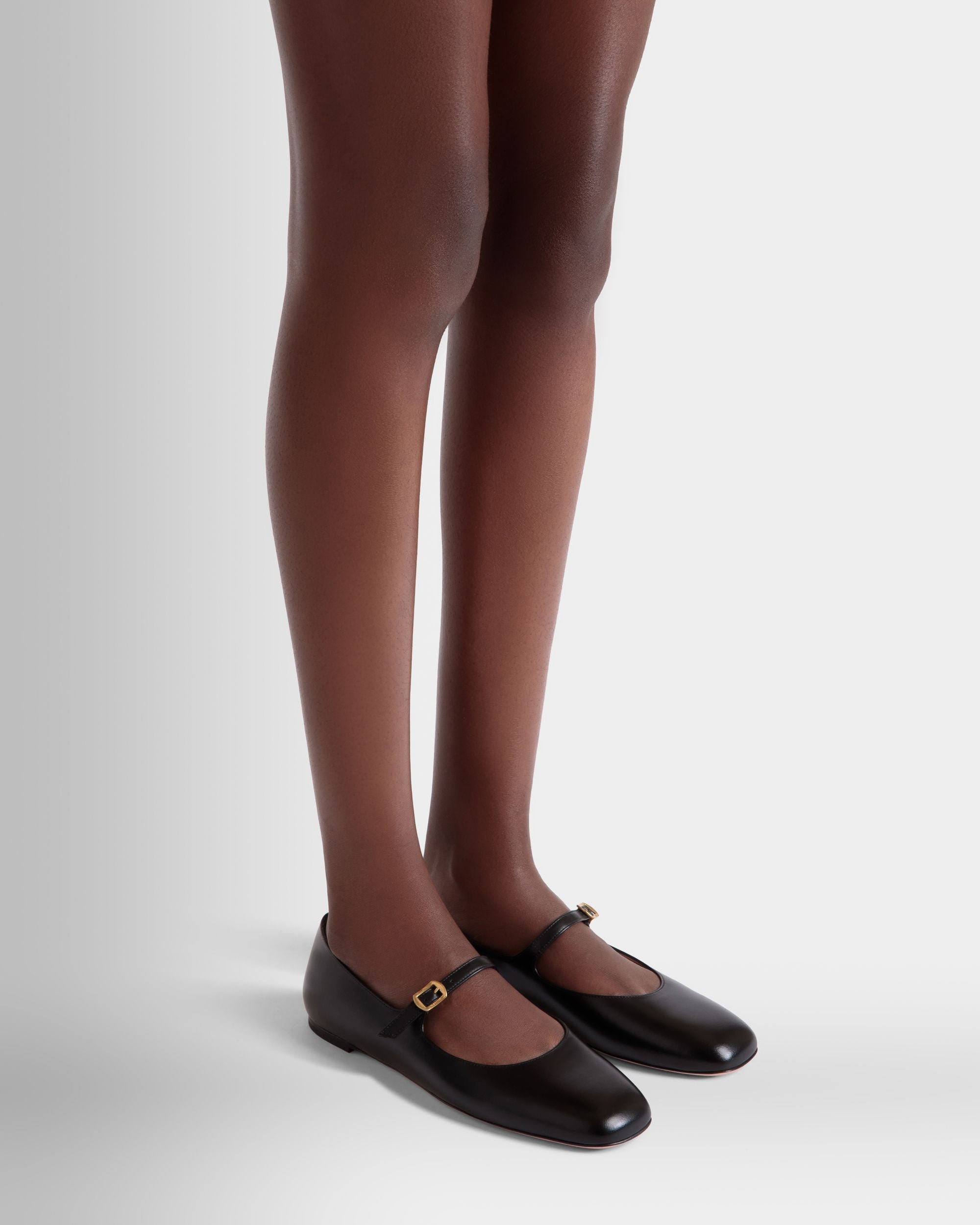 Bally Global - Ballyrina フラットシューズ ブラック レザー - ブラック