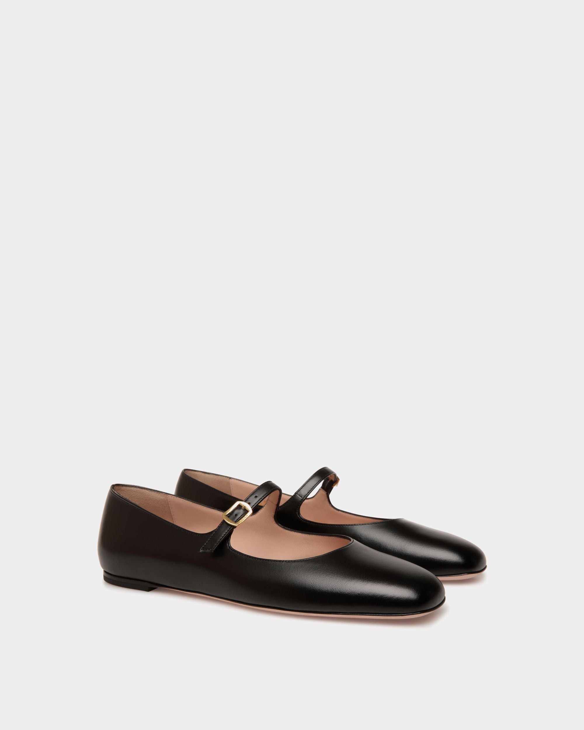 Bally Global - Ballyrina フラットシューズ ブラック レザー - ブラック
