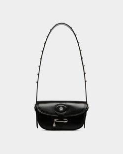 Beckett Minibag in Black Leather With a Bally Pin