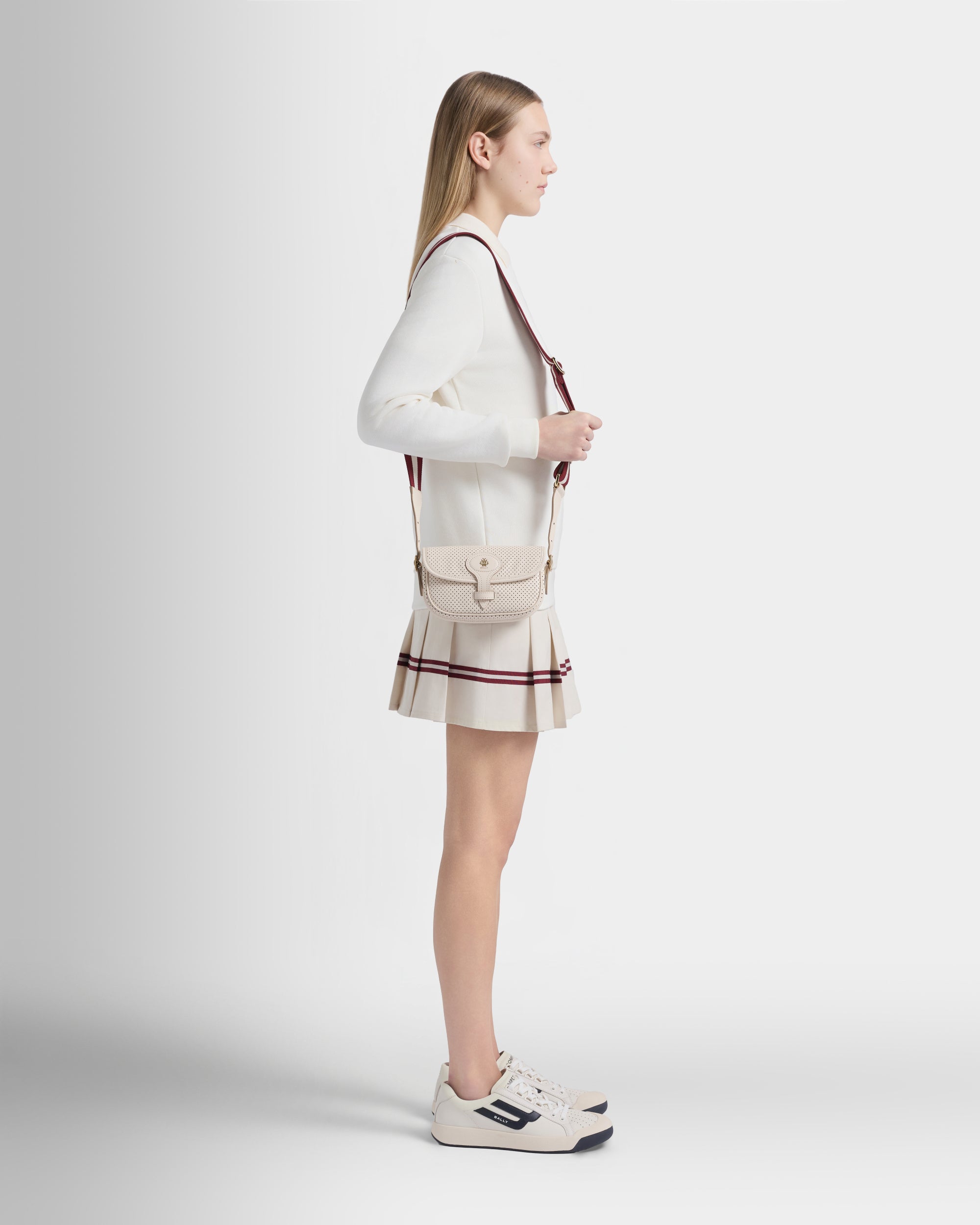 Bally Global - Beckett ミニバッグ アイボリー パーフォレイテッドレザー - ホワイト