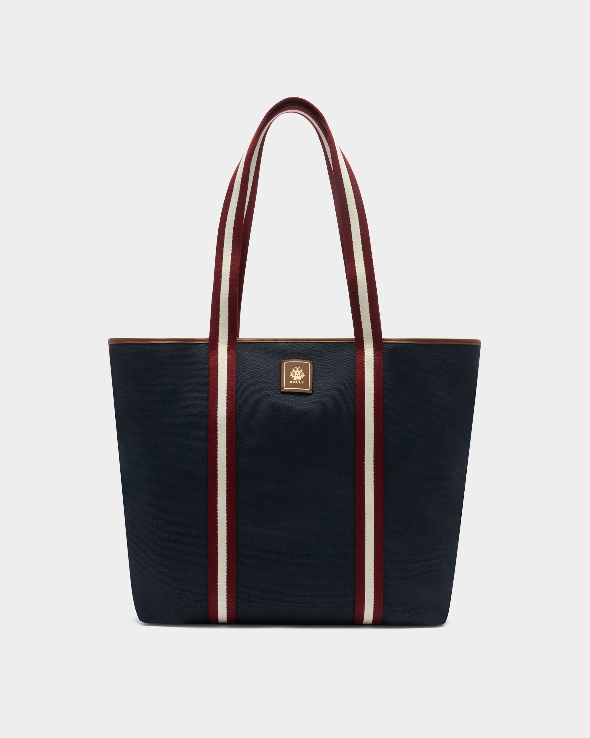 Bally Global - Edelbliss トートバッグ ネイビーブルー キャンバス Bally Ribbon - ブルー