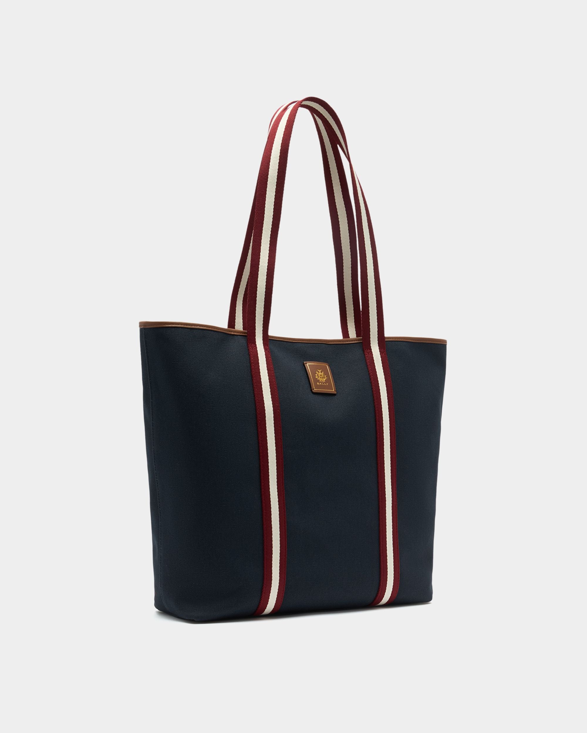 Bally Global - Edelbliss トートバッグ ネイビーブルー キャンバス Bally Ribbon - ブルー