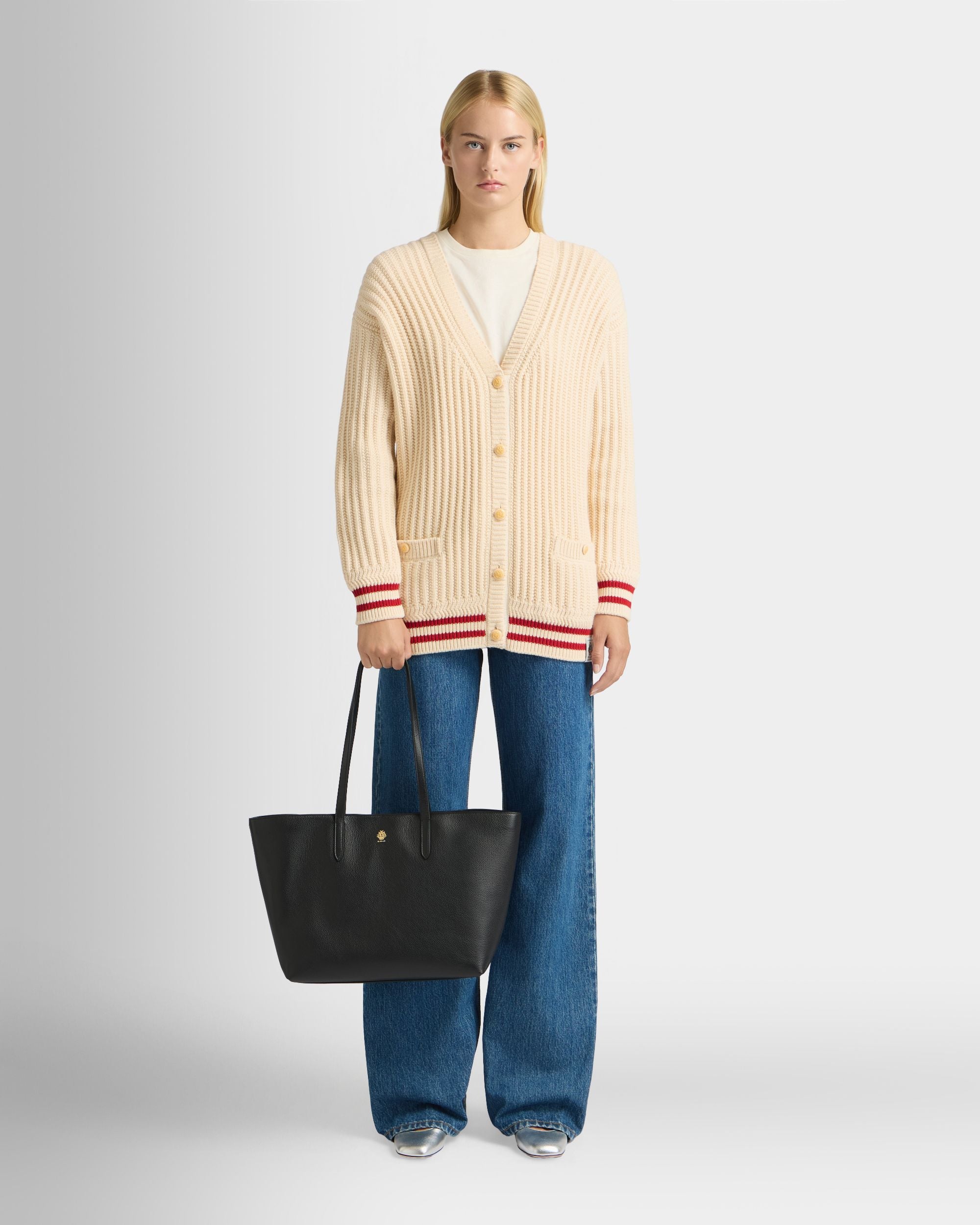 Bally Global - Hera トートバッグ ブラック グレインレザー - ブラック