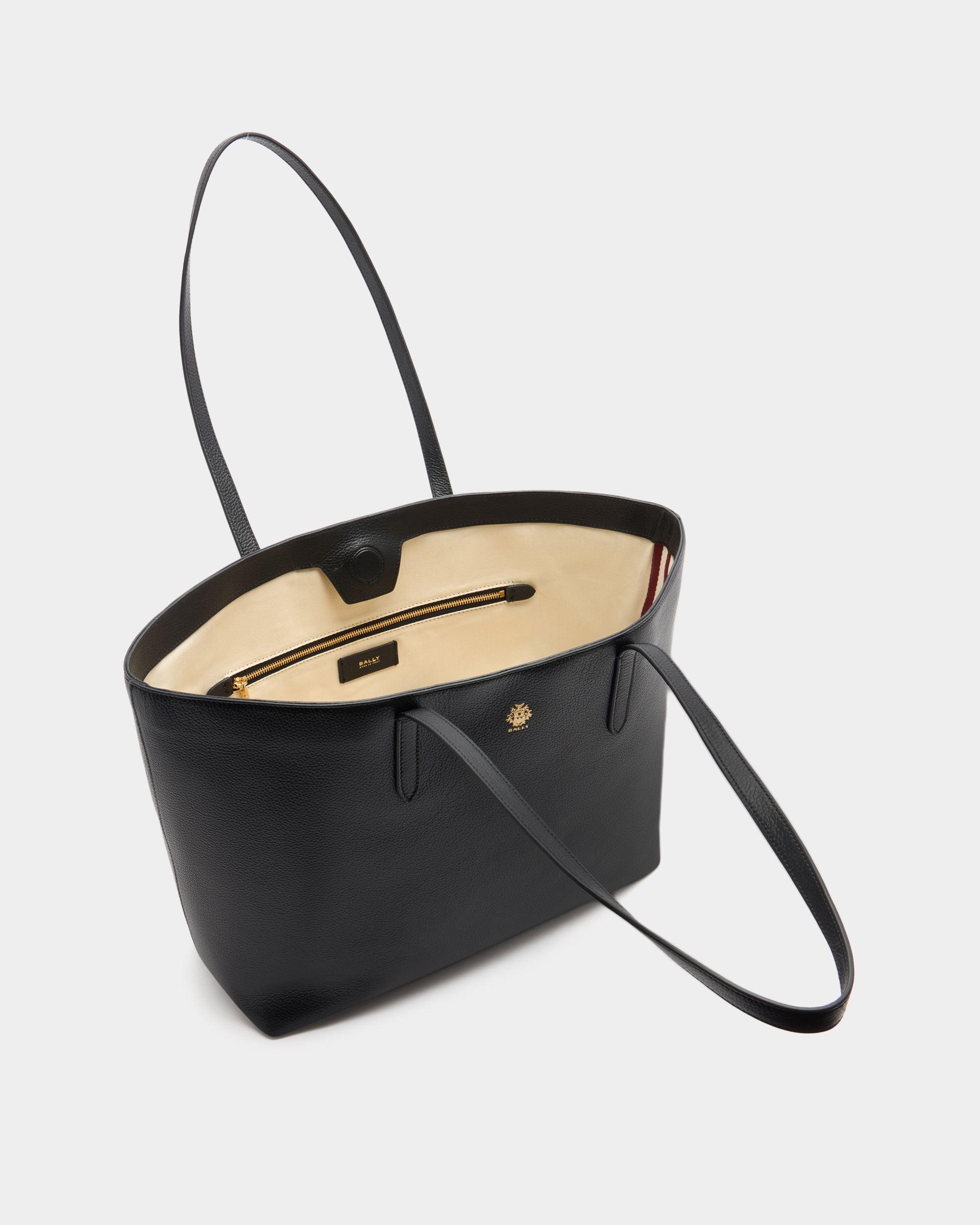 Bally Global - Hera トートバッグ ブラック グレインレザー - ブラック