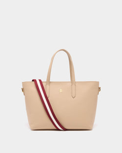 Hera Tote Bag in Light Beige Leather