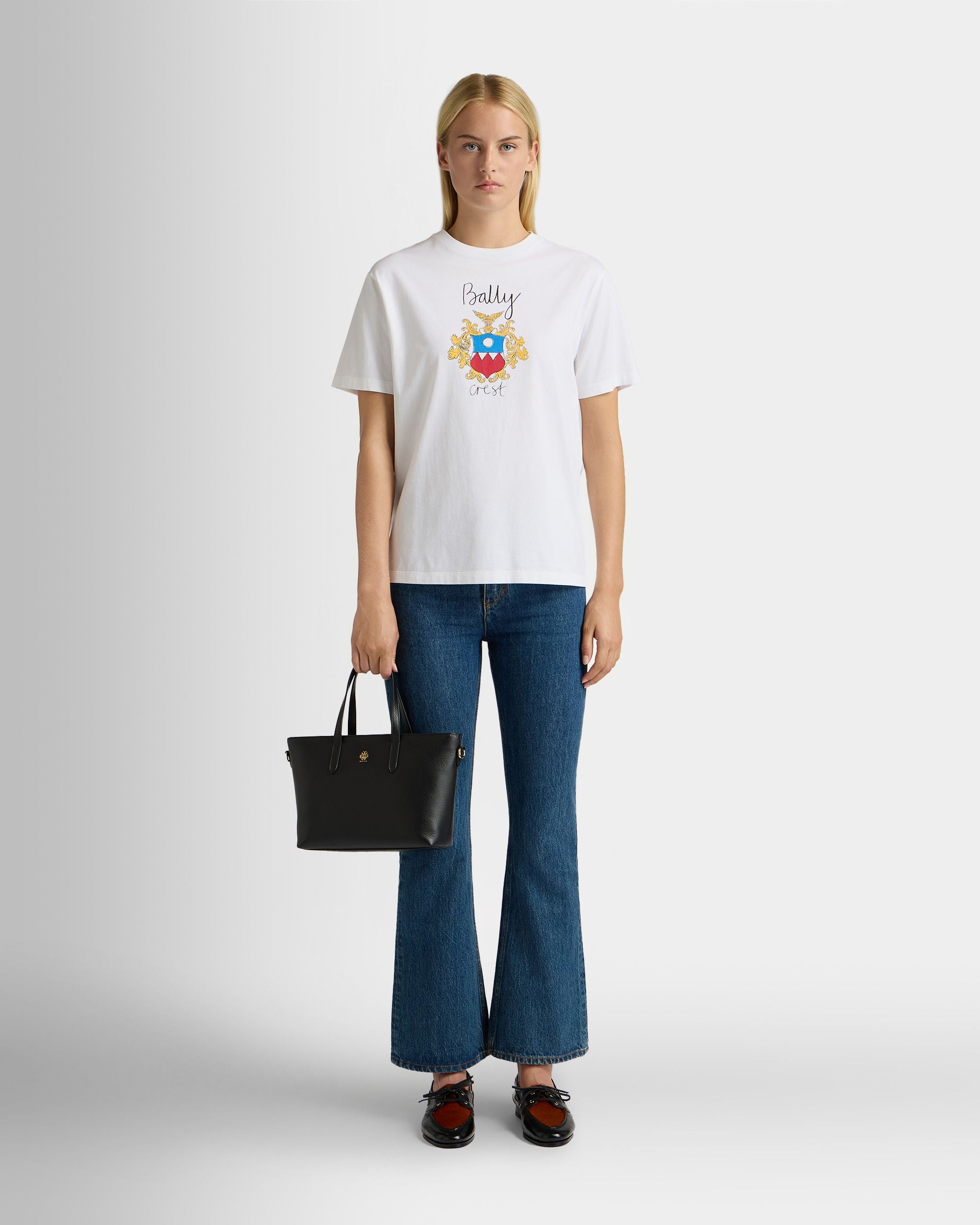 Bally Global - Hera トートバッグ ブラック グレインレザー - ブラック