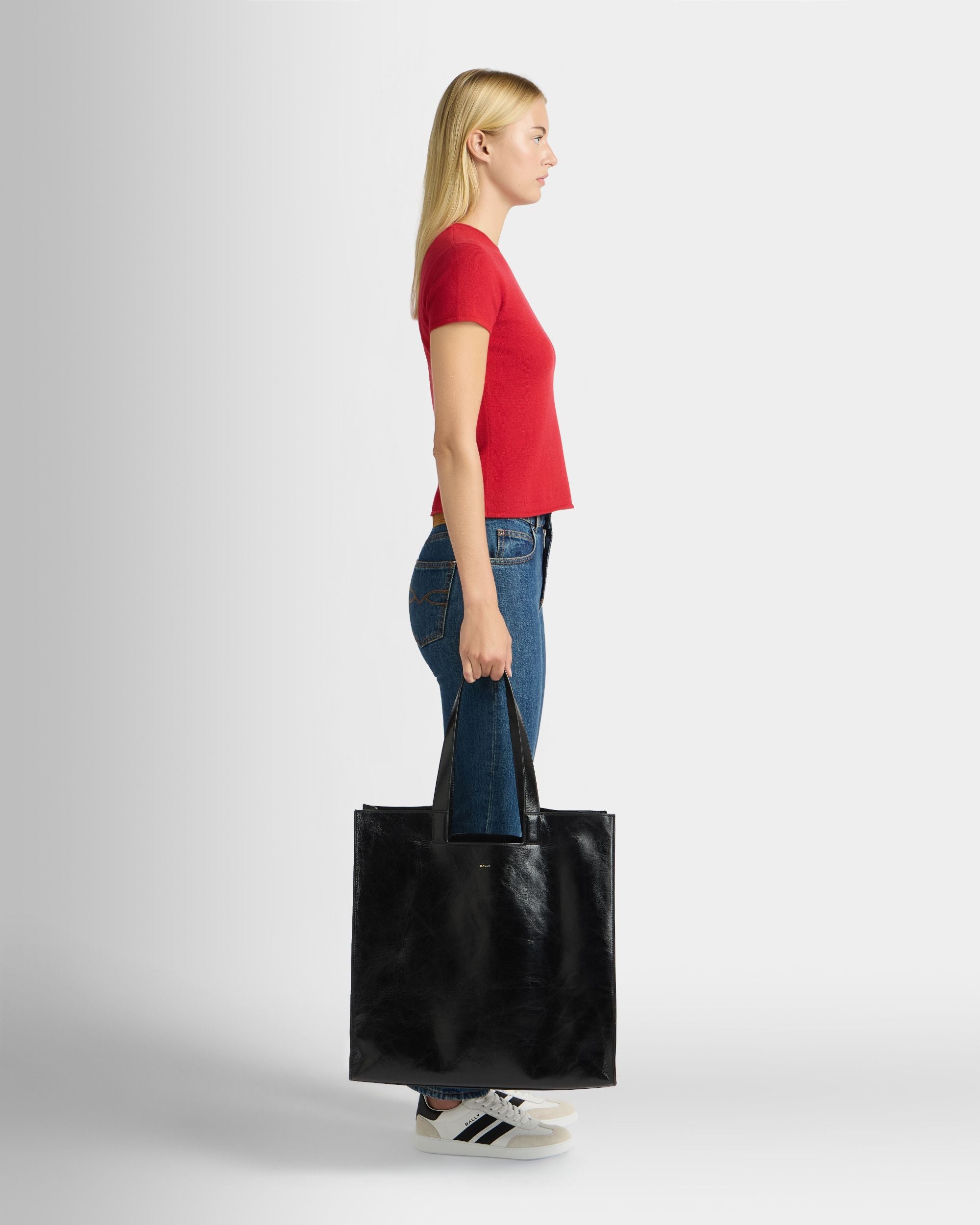 Bally Global - Easy Bally トートバッグ ブラック レザー - ブラック