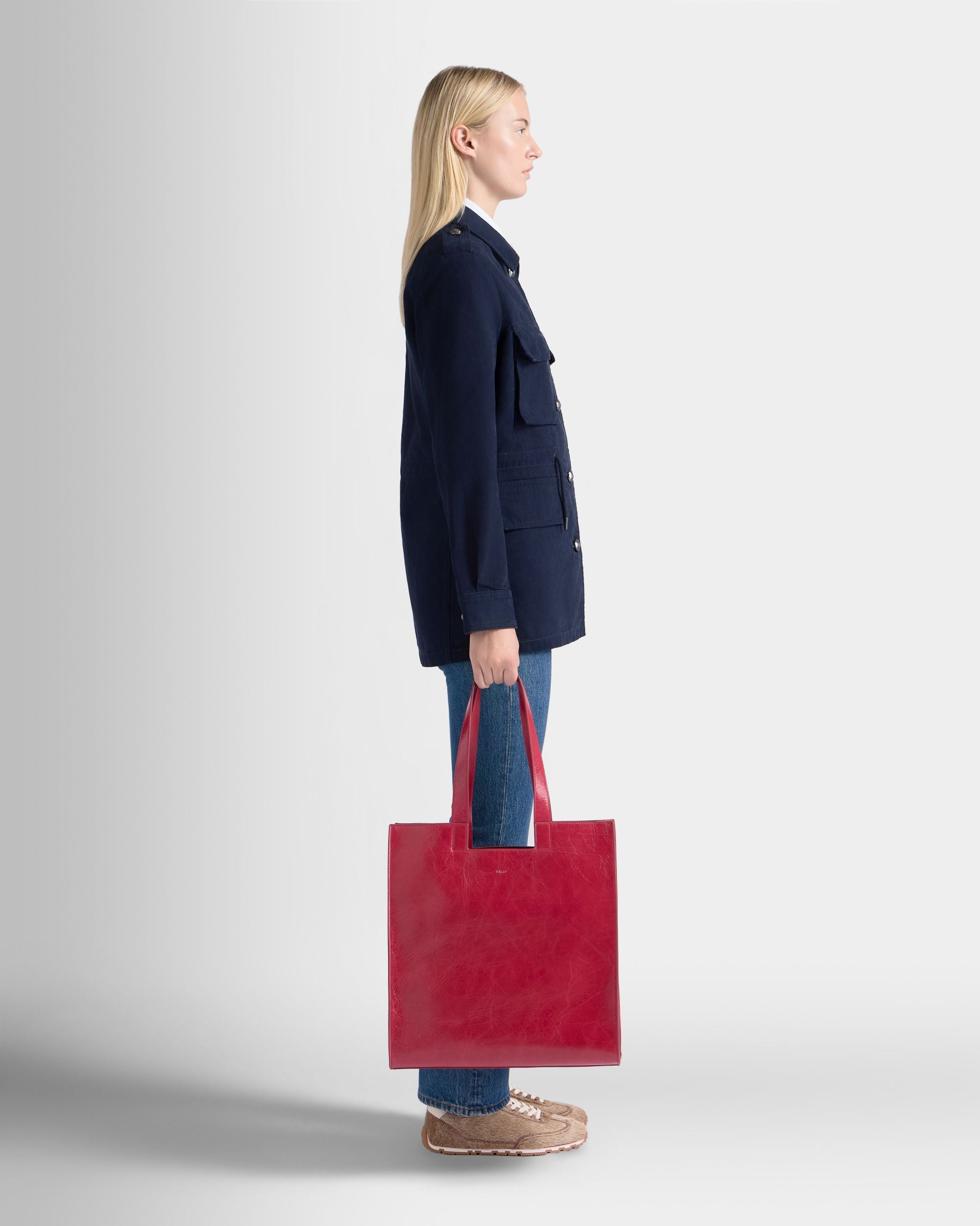 Bally Global - Easy Bally トートバッグ レッド レザー - レッド