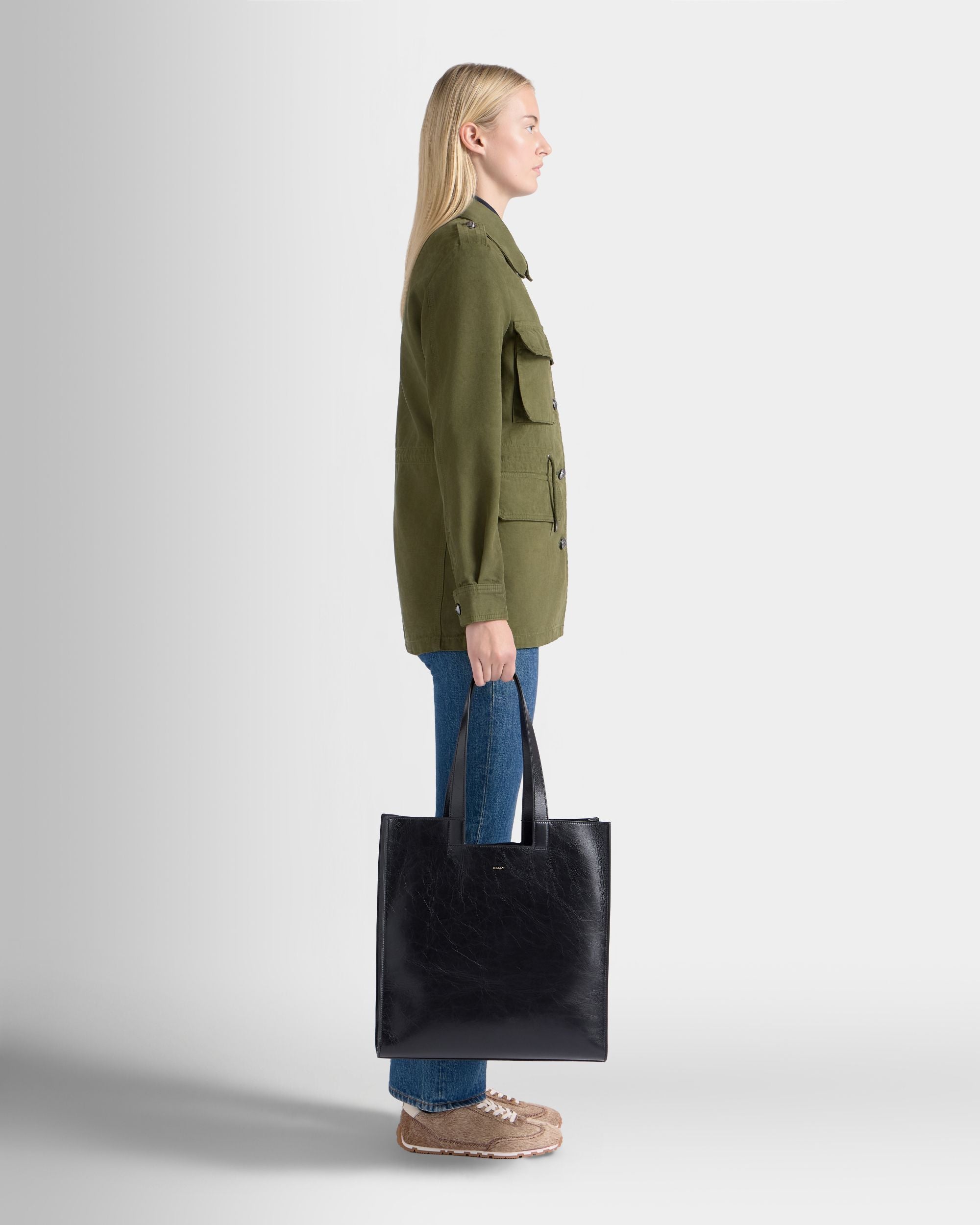 Bally Global - Easy Bally Tote Bag in Black Leather - Black