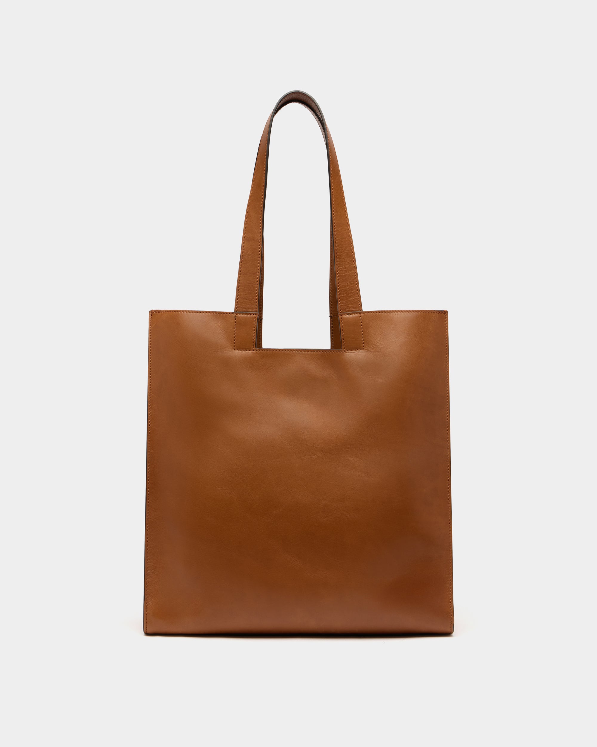 Bally Global - Easy Bally Tote Bag in Amber Brown Leather - Brown