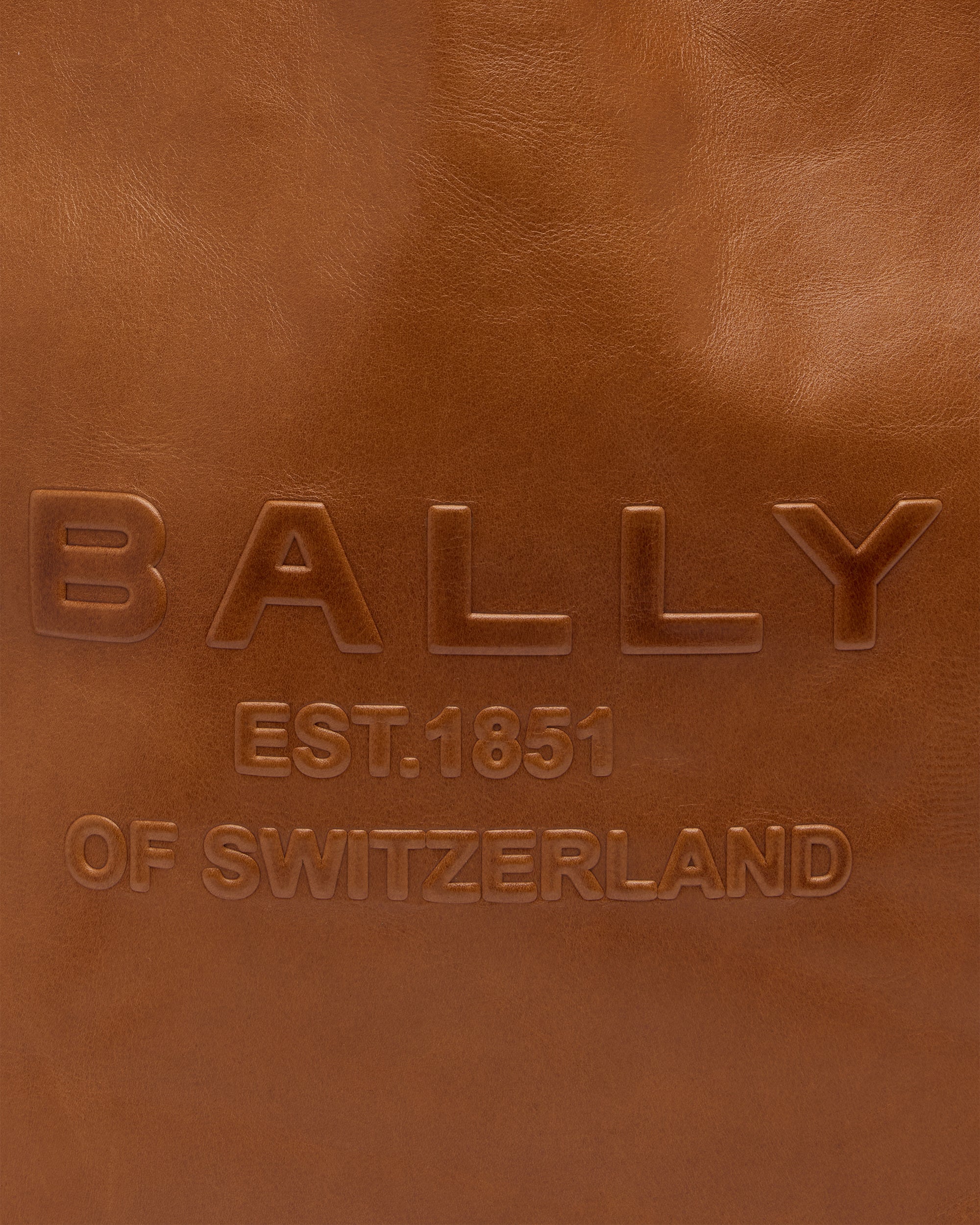 Bally Global - Easy Bally Tote Bag in Amber Brown Leather - Brown