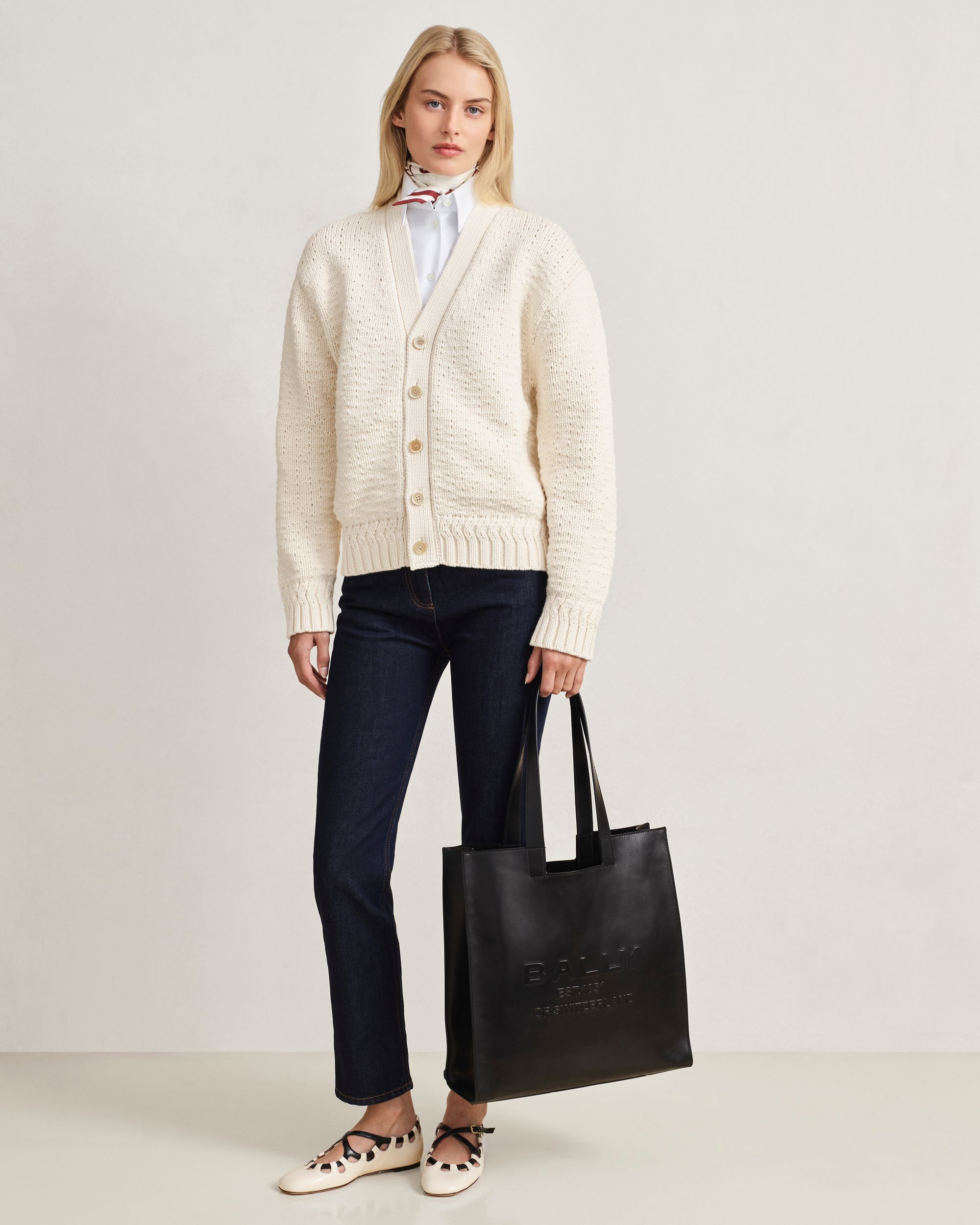 Bally Global - Easy Bally Tote Bag in Black Leather - Black