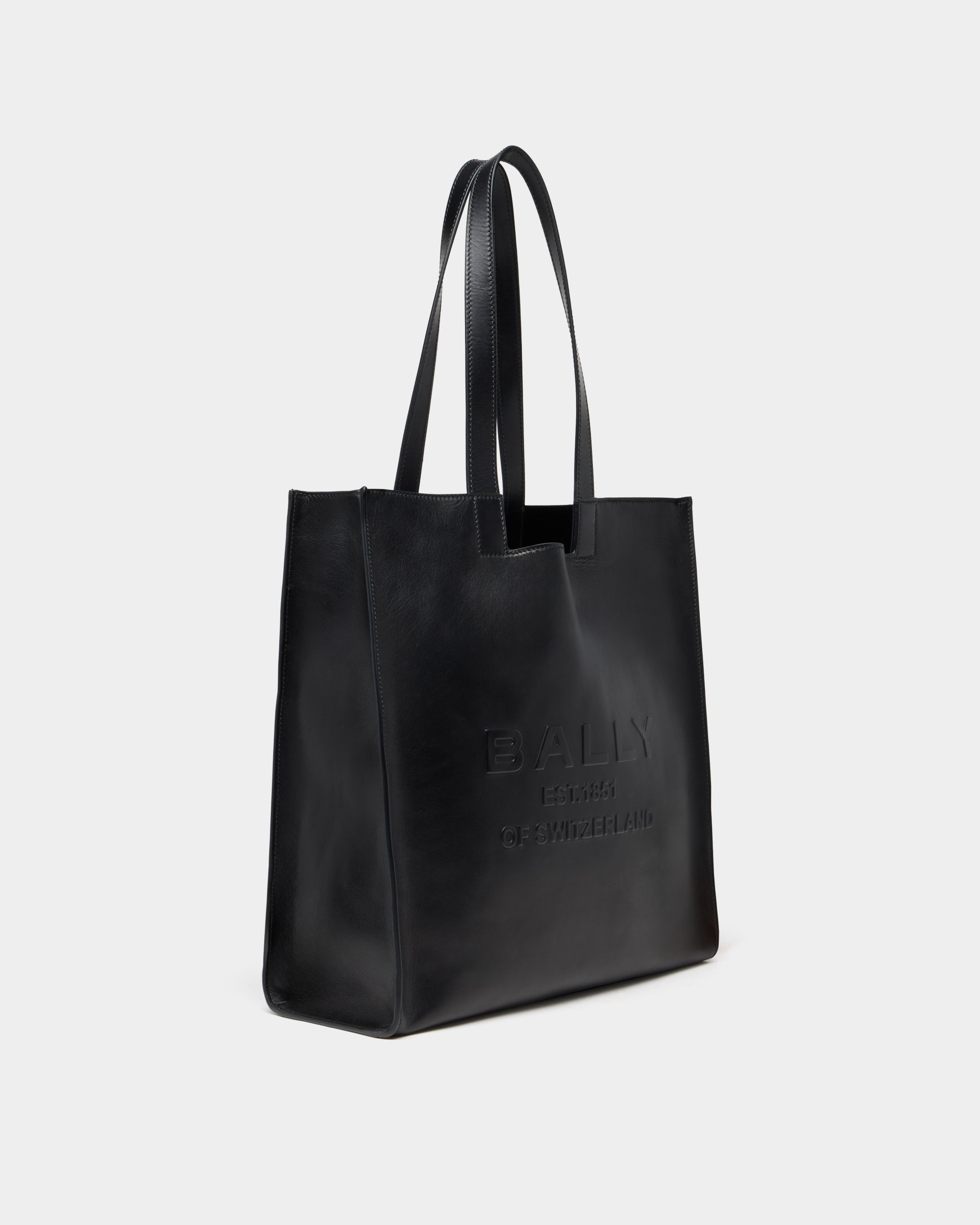 Bally Global - Easy Bally Tote Bag in Black Leather - Black