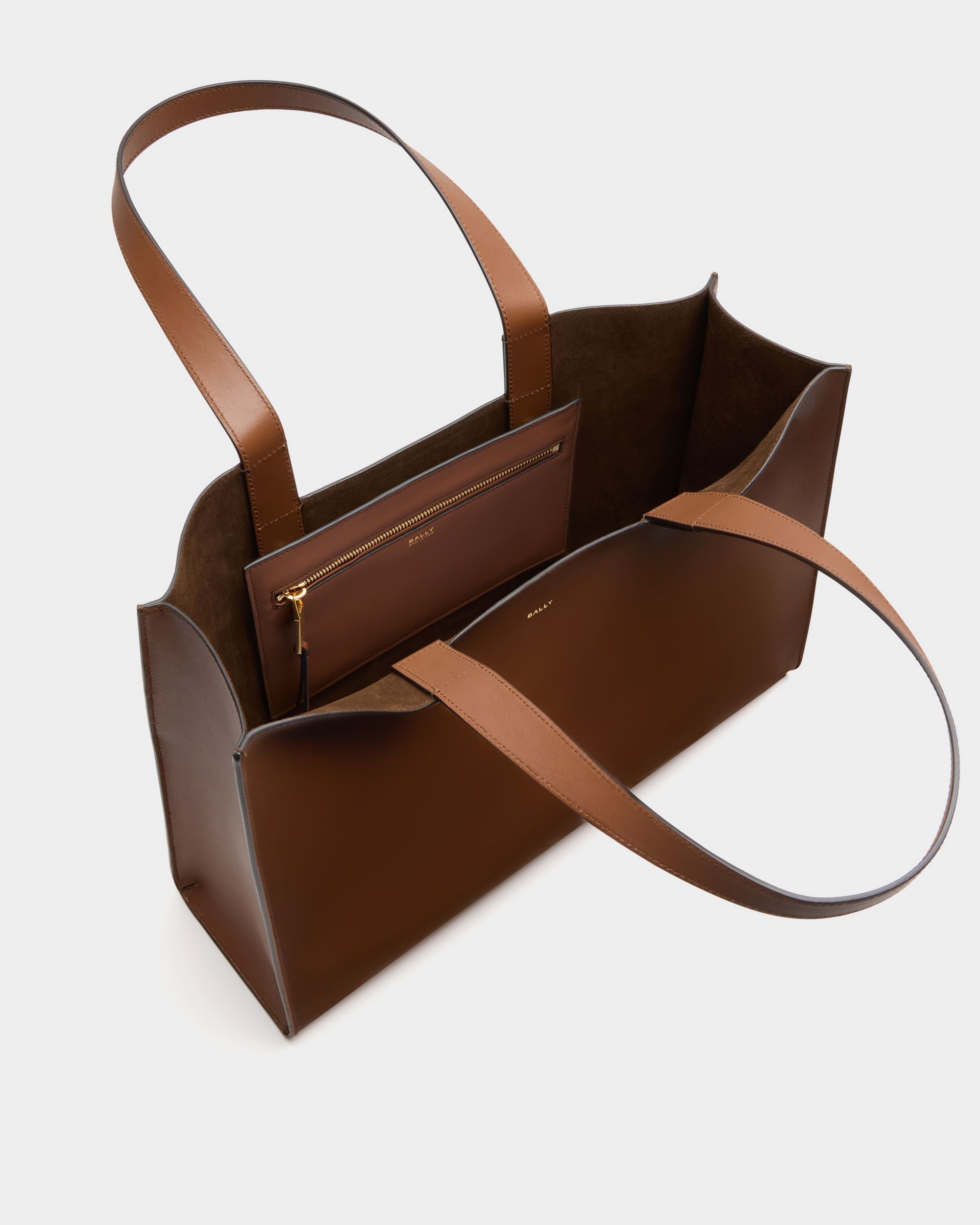 Bally Global - Easy Bally Tote Bag in Brown Leather - Brown