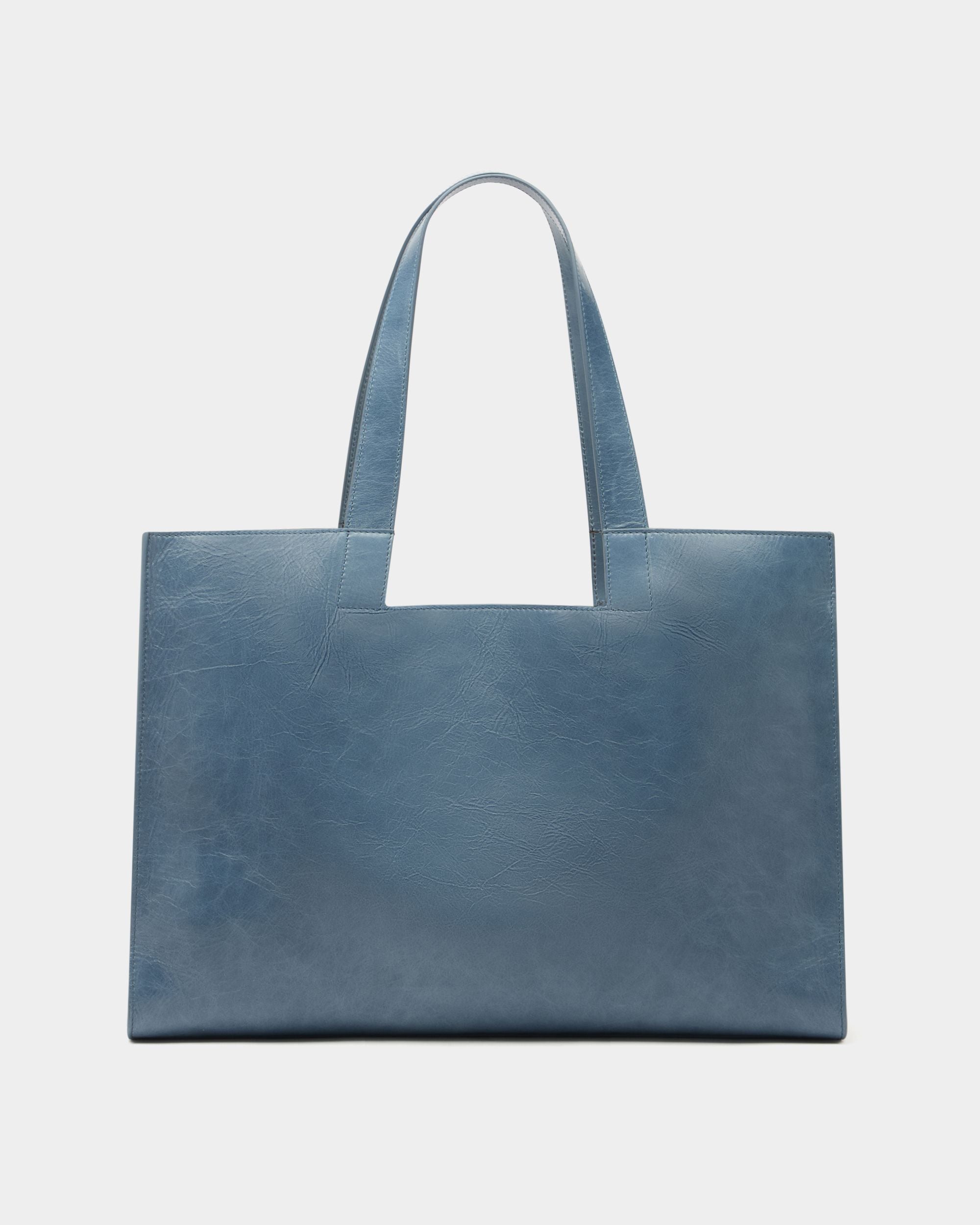 Bally Global - Easy Bally Tote Bag in Light Blue Leather - Blue