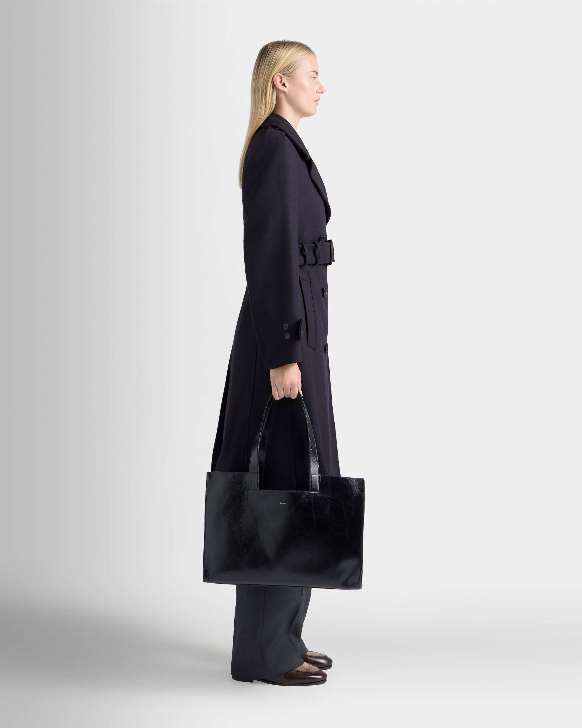 Bally Global - Easy Bally トートバッグ ブラック レザー - ブラック