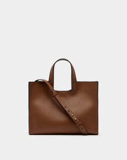 Easy Bally Tote Bag in Brown Leather