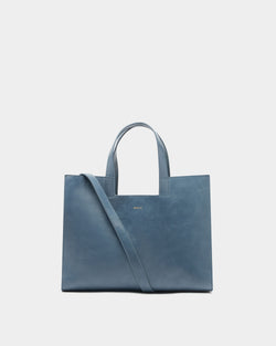 Easy Bally Tote Bag in Light Blue Leather