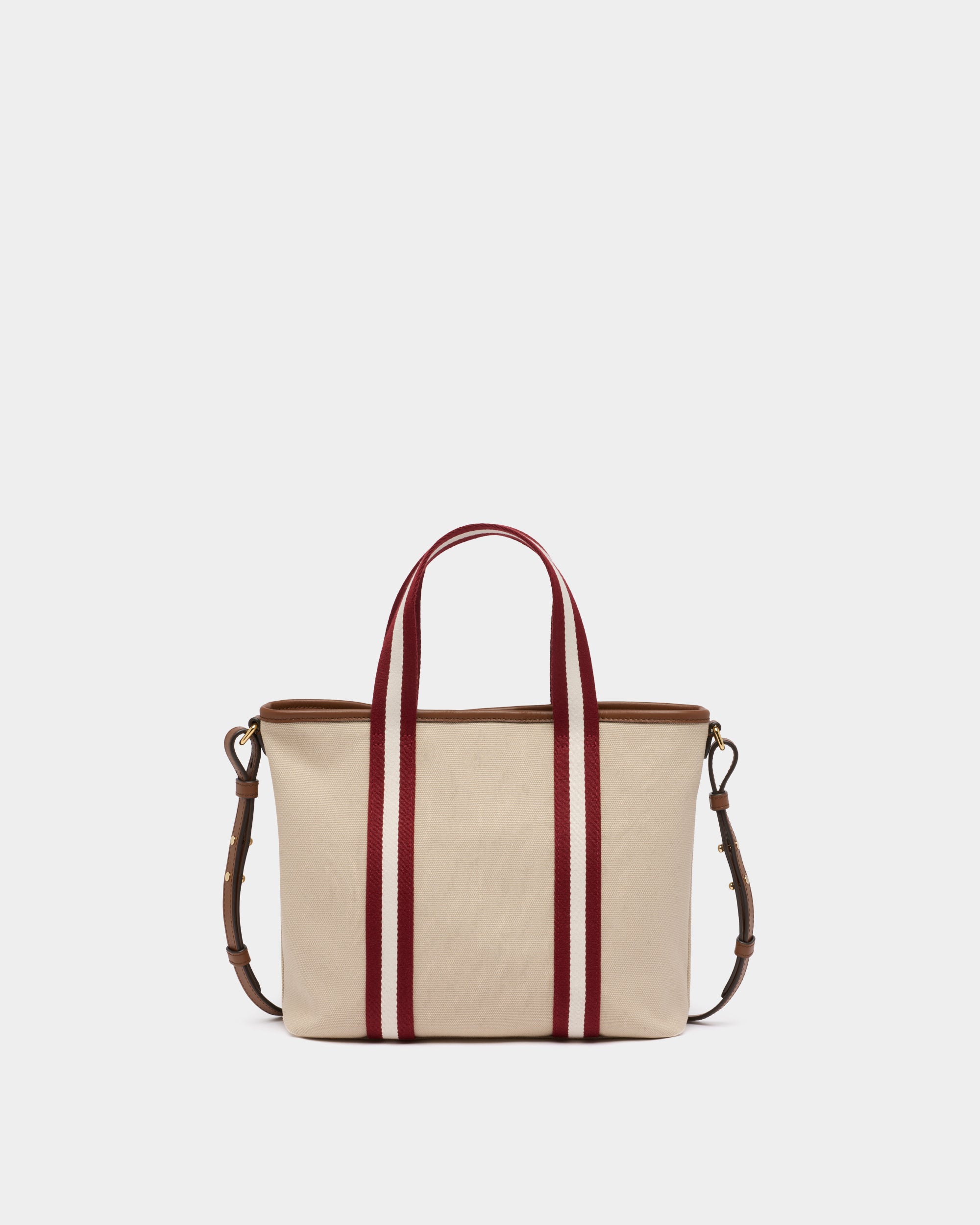 Bally Global - Edelbliss Tote Bag in Ivory Canvas with a Bally Ribbon - White