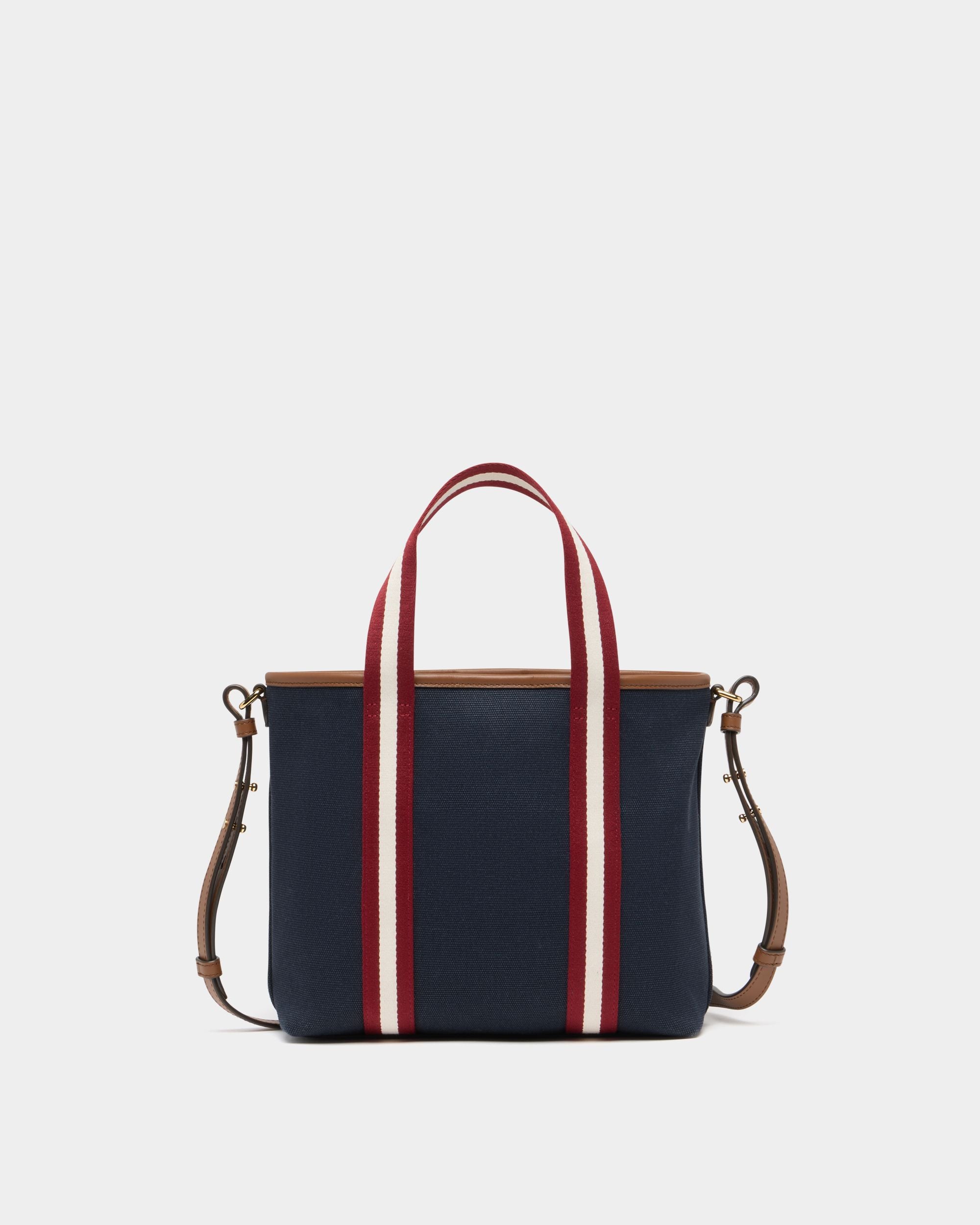 Bally Global - Edelbliss トートバッグ ネイビーブルーキャンバス Bally Ribbon - ブルー