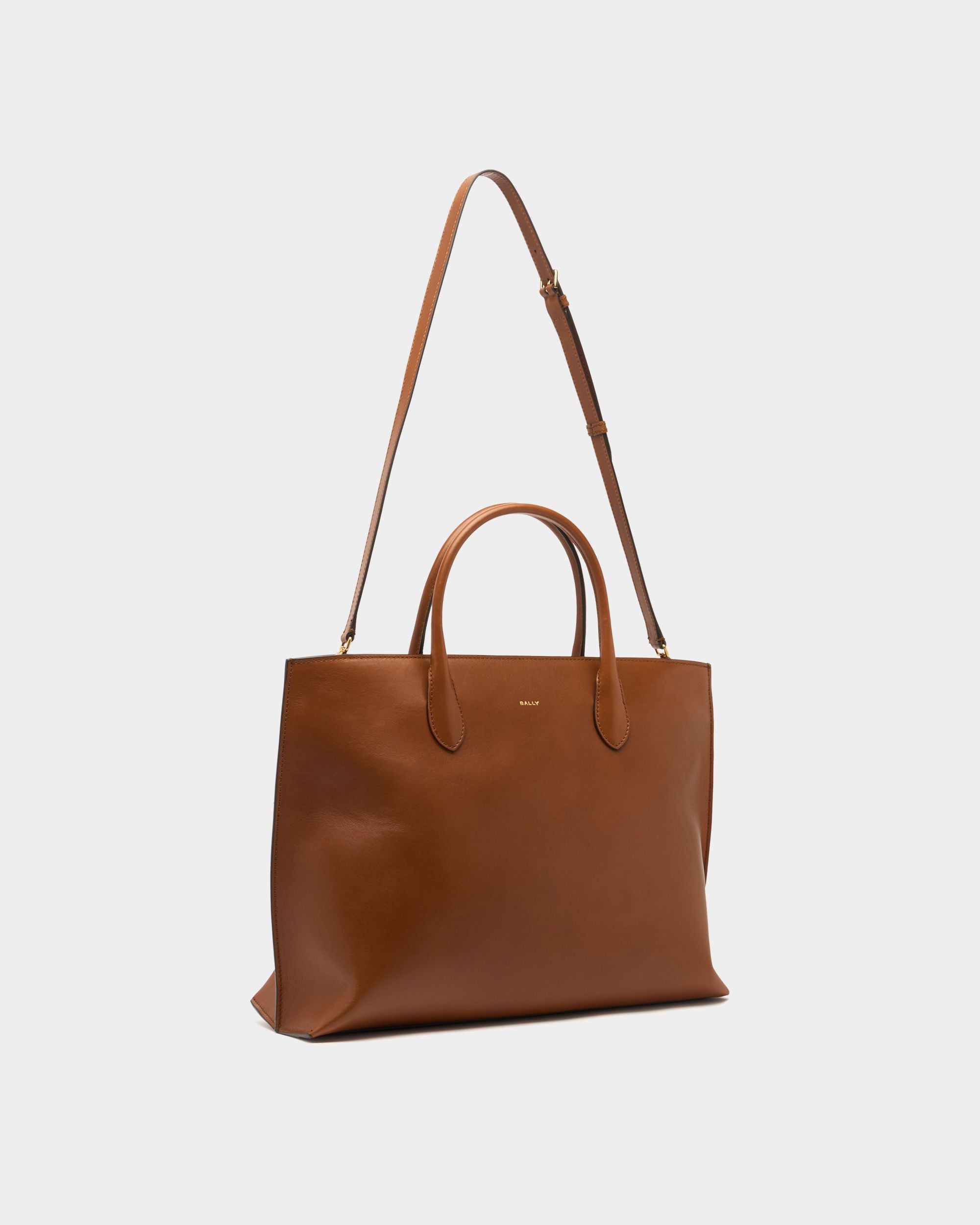 Bally Global - Althea Tote Bag in Amber Brown Leather - Brown