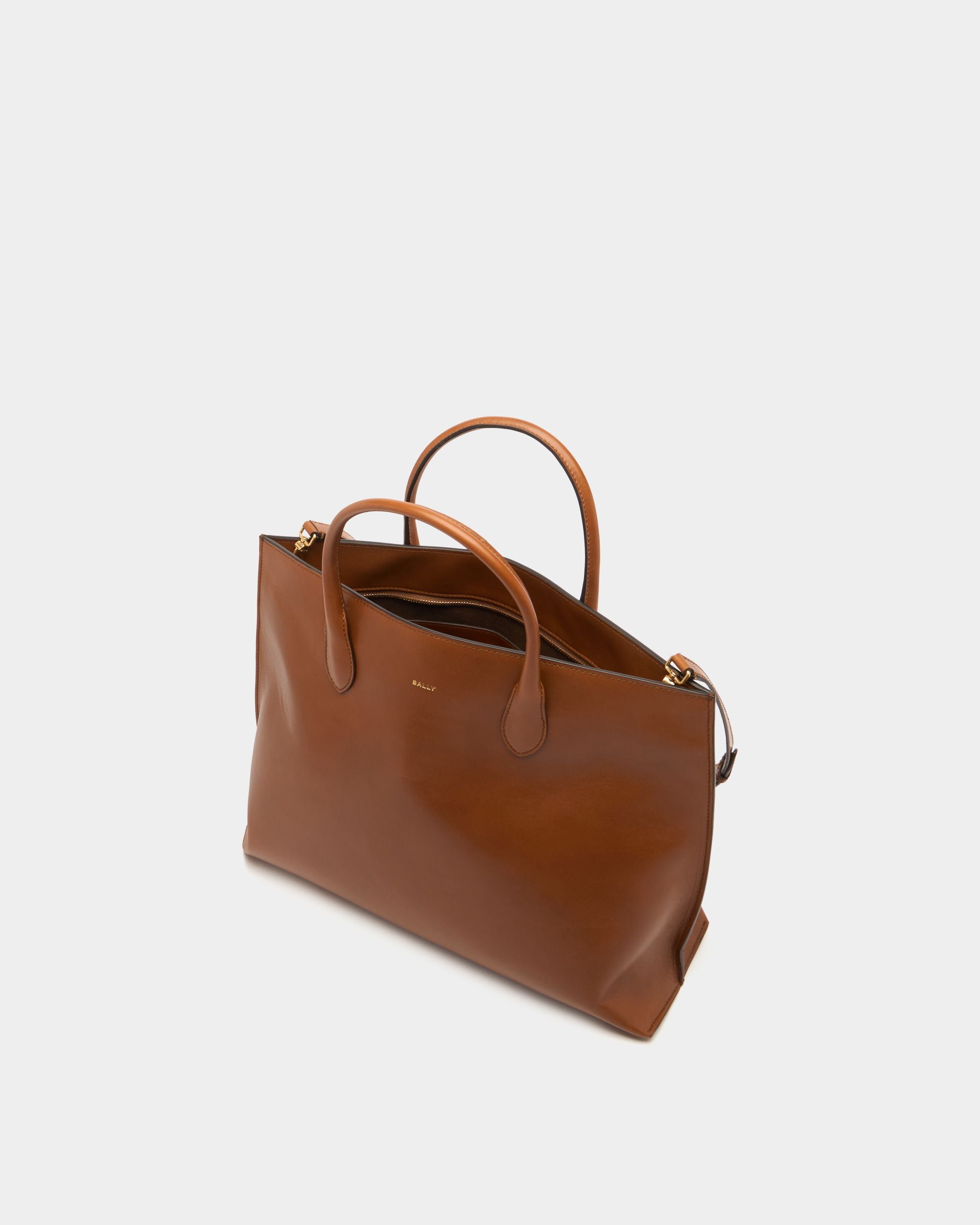 Bally Global - Althea Tote Bag in Amber Brown Leather - Brown