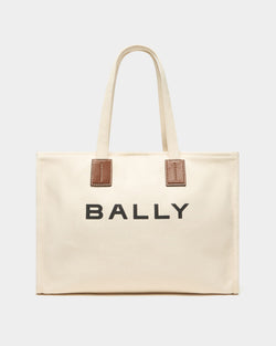 Tote Bag In Ivory Canvas