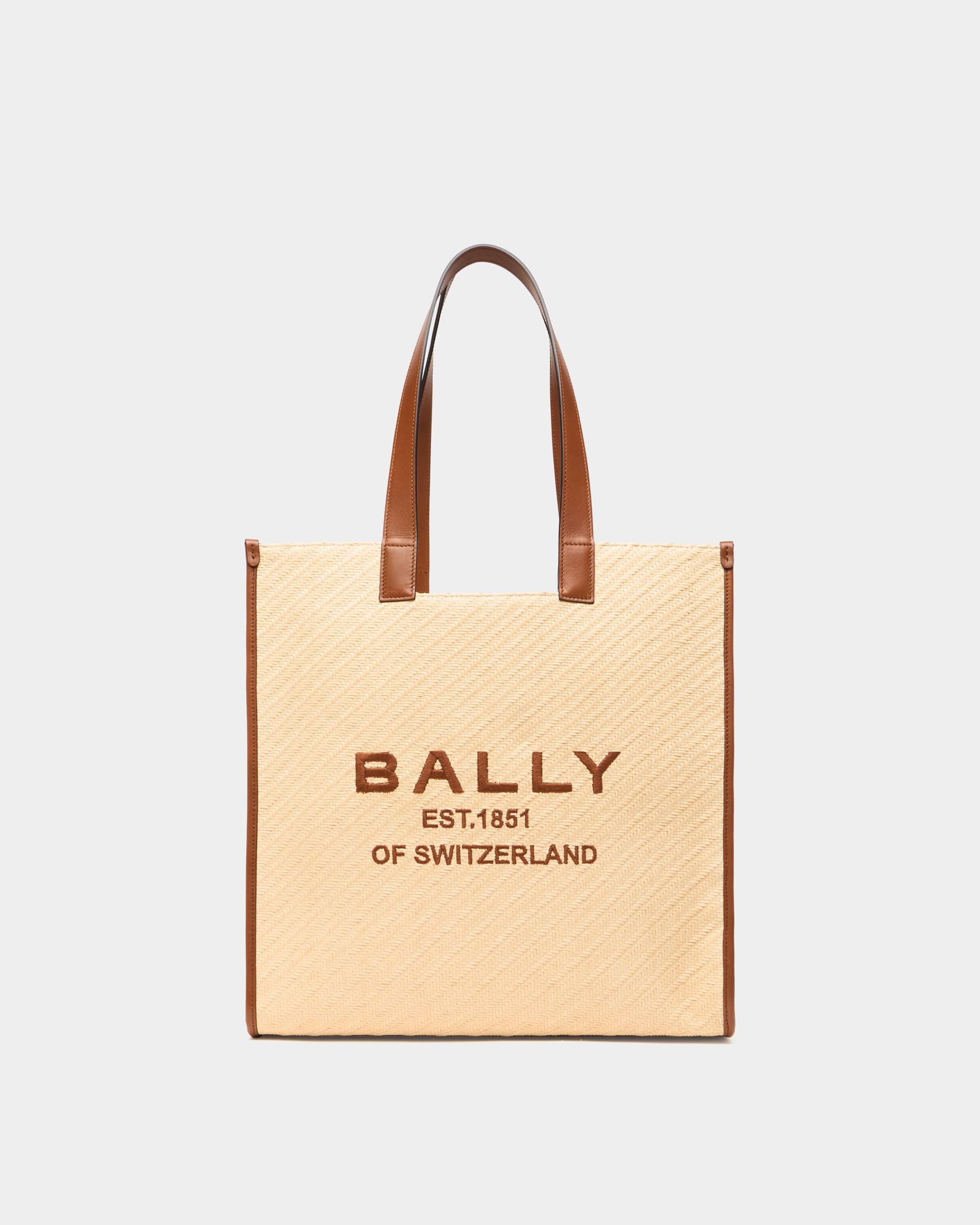 Bally Global - La Plage Tote Bag in Beige Raffia-Effect Fabric - Beige